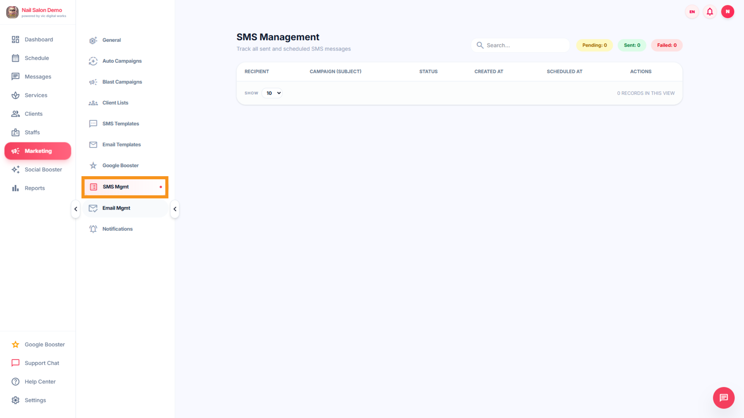 Access SMS Management