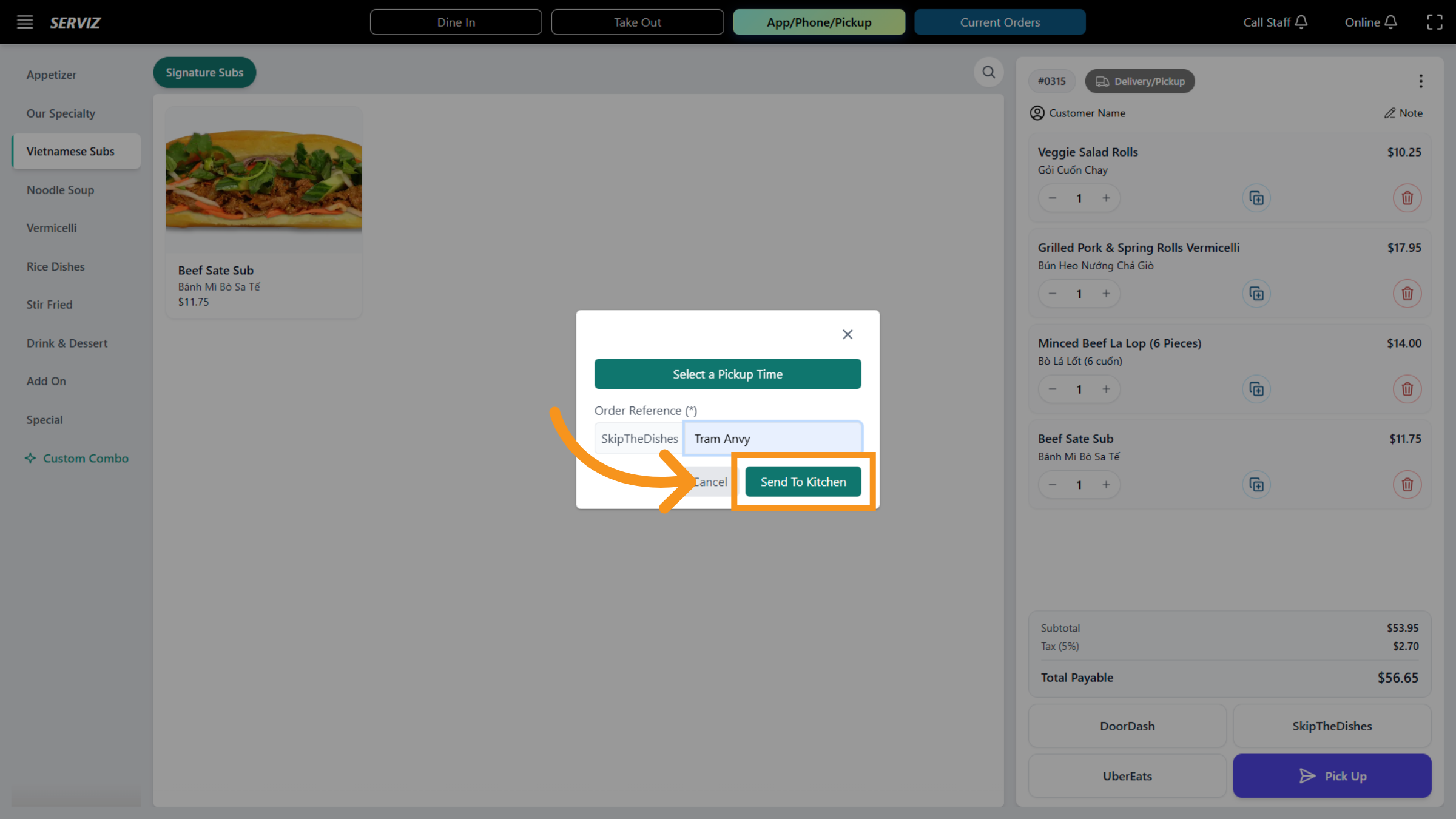 Select SkiptheDishes delivery