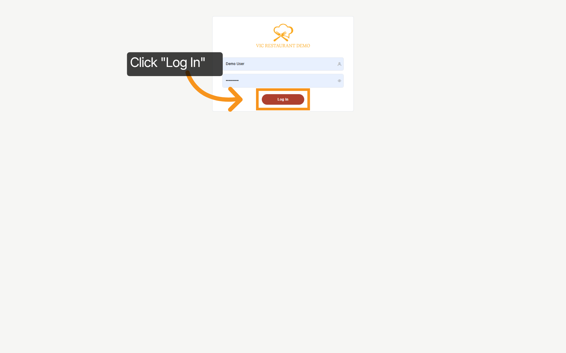 Click Log In Button