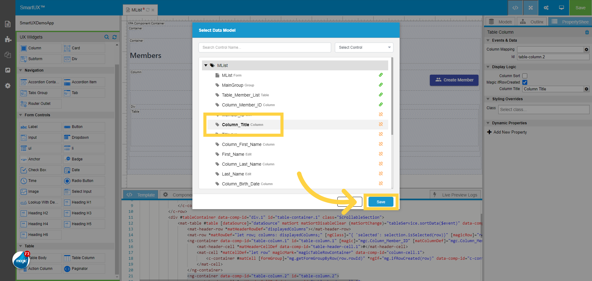 Column Mapping 'Column_Title'
