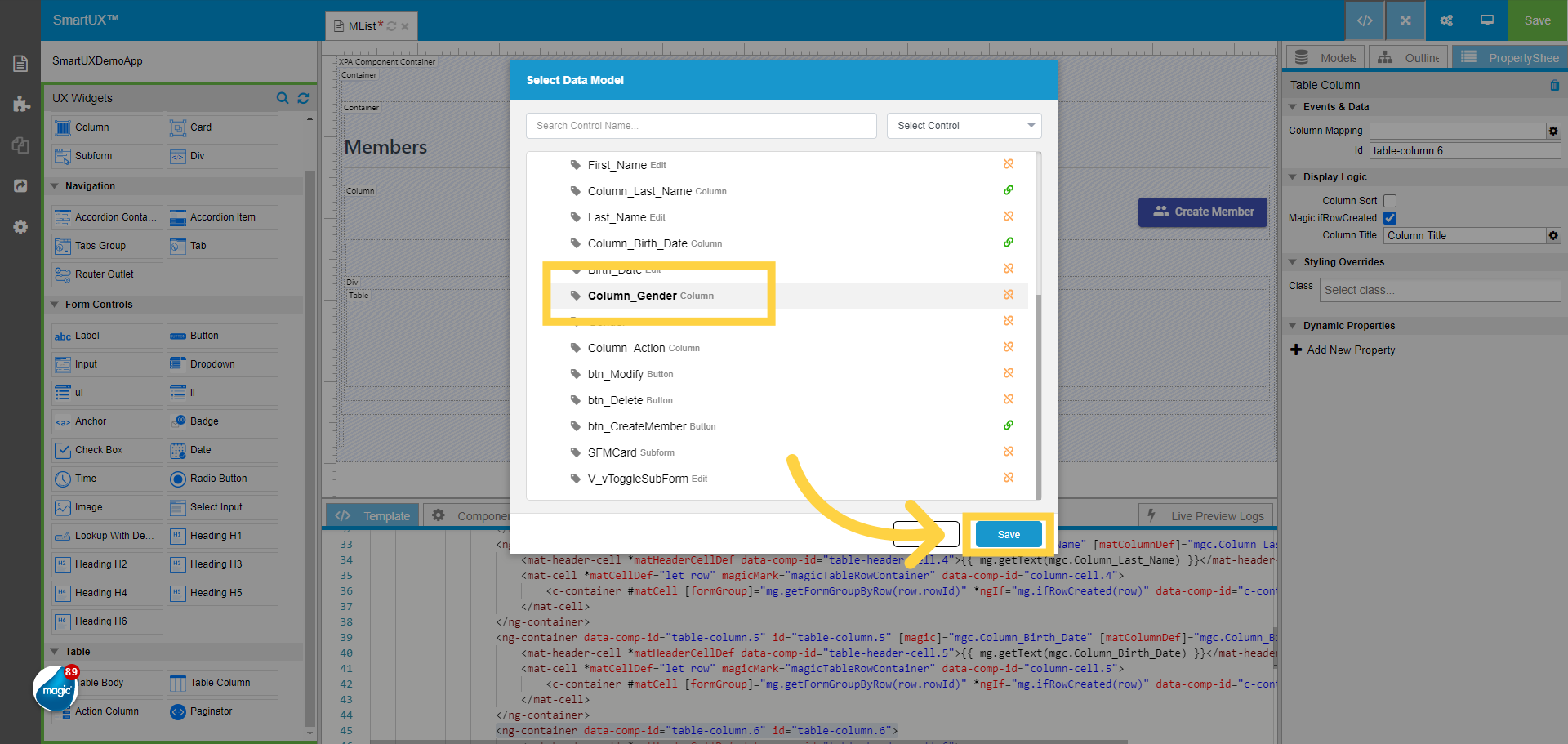Column Mapping 'Column_Gender'