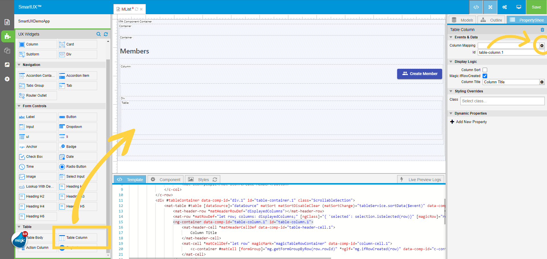 Add Member ID Column to the Member List Table