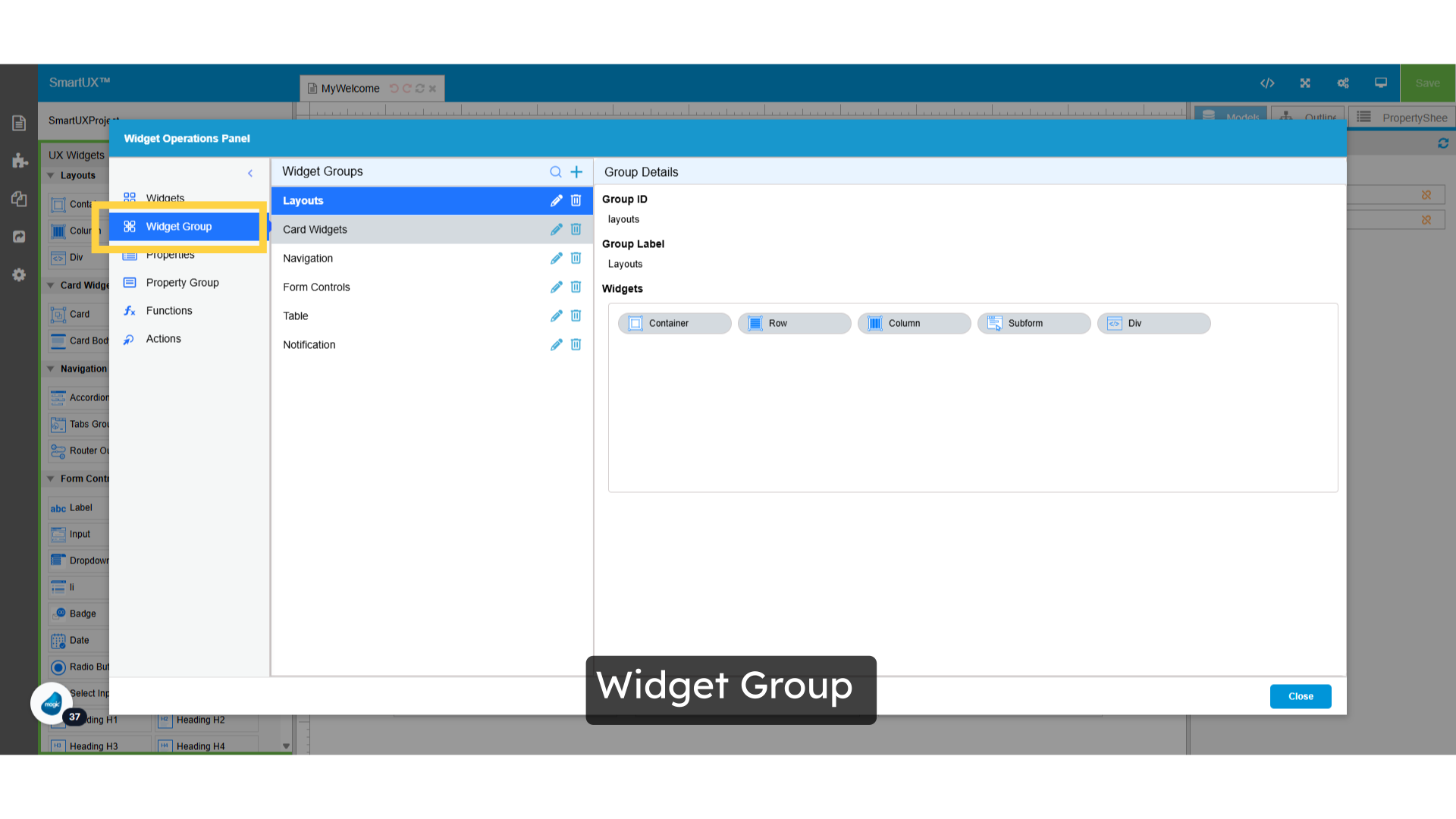 Widget Group