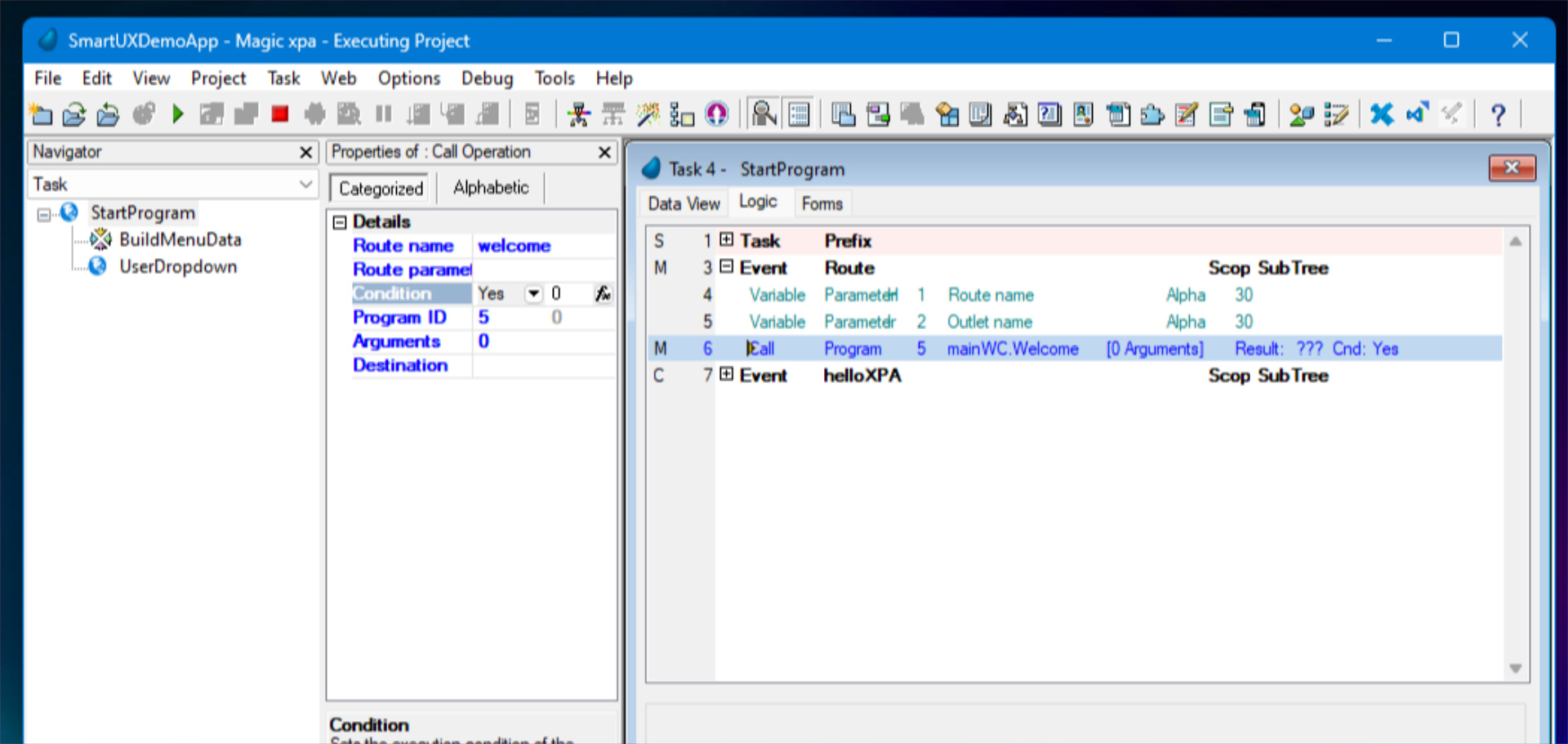 Open Start Program to Add Routes for Imported Programs