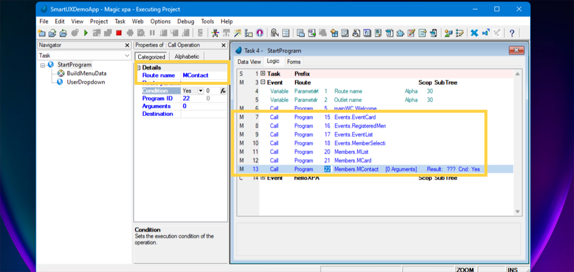 Adding Routes for the required Programs