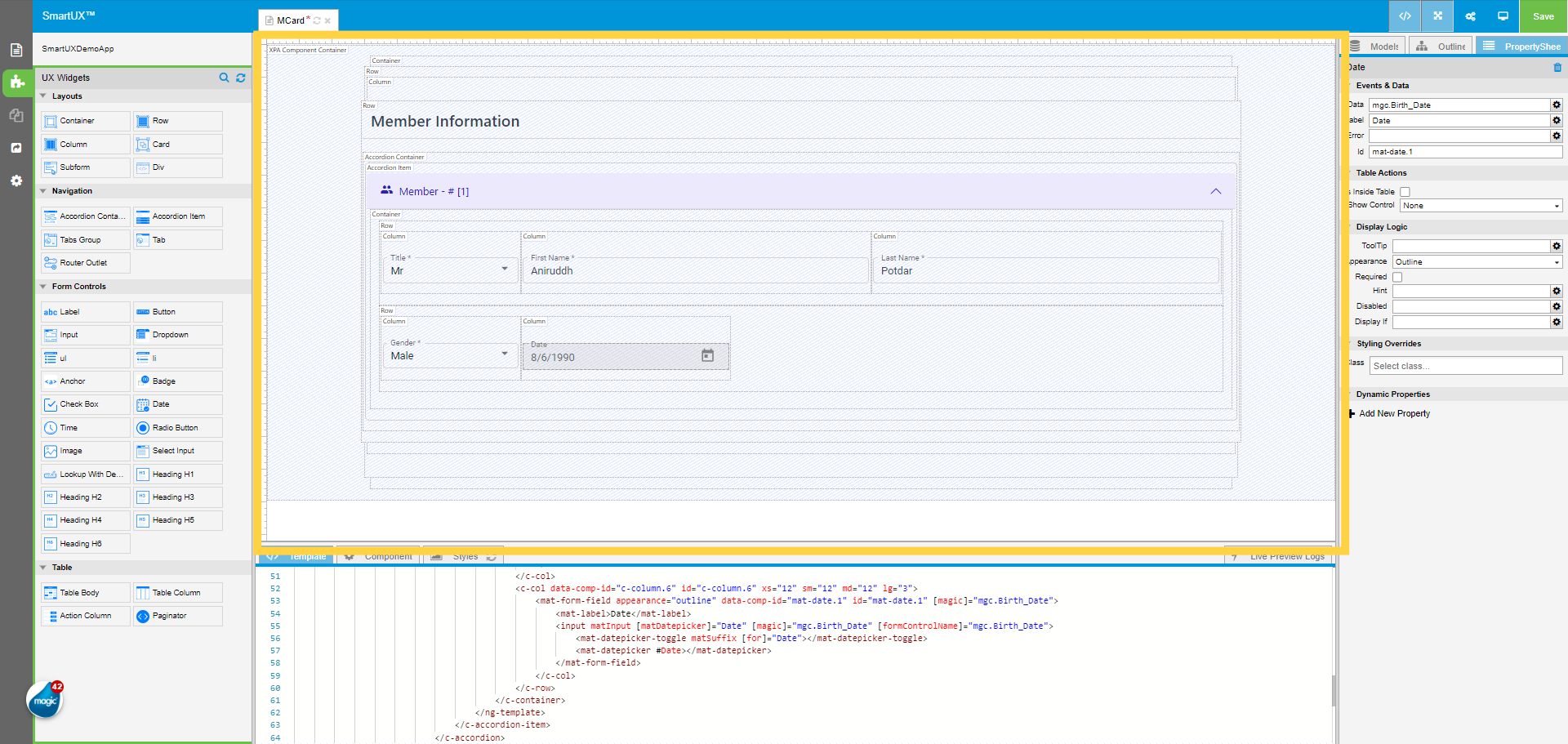 Member Information Accordion Item