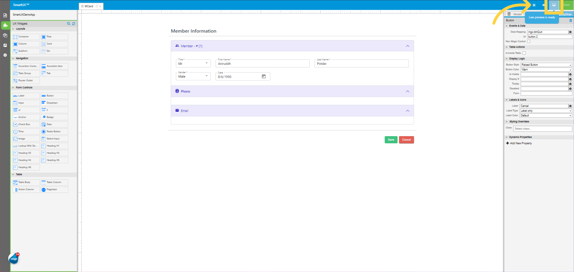 Exit the Expanded View
