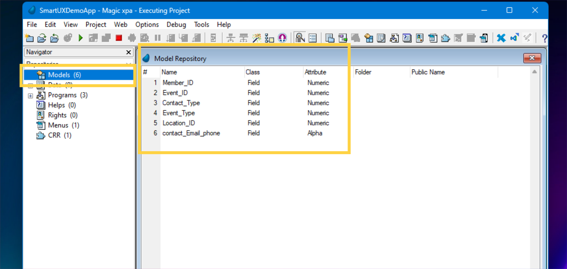 After the successful import of Models.xml, the Model repository will look like this
