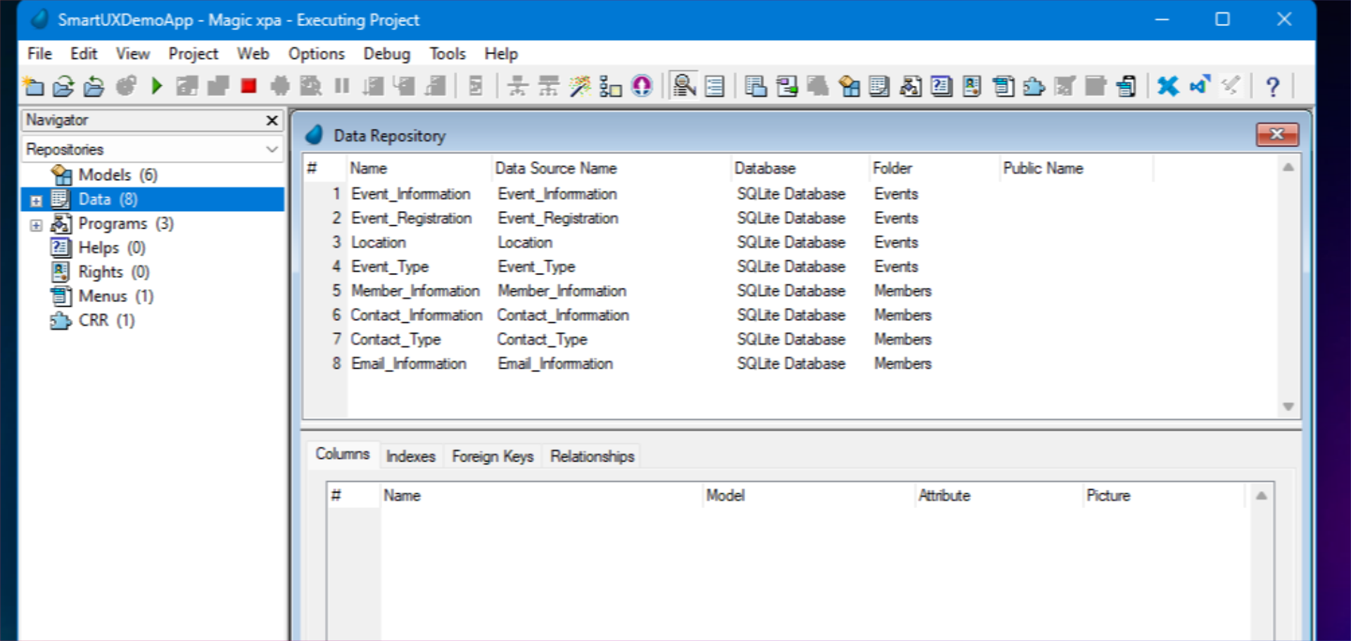 After the successful import of DataSources.xml, the Data repository will look like this