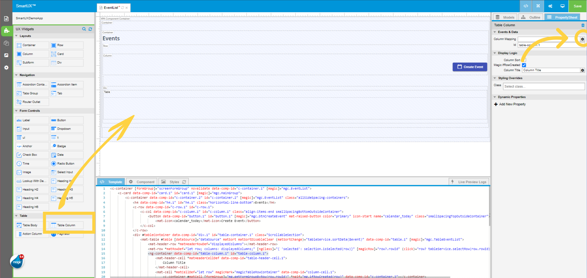 Add Event ID Column to the Event List Table