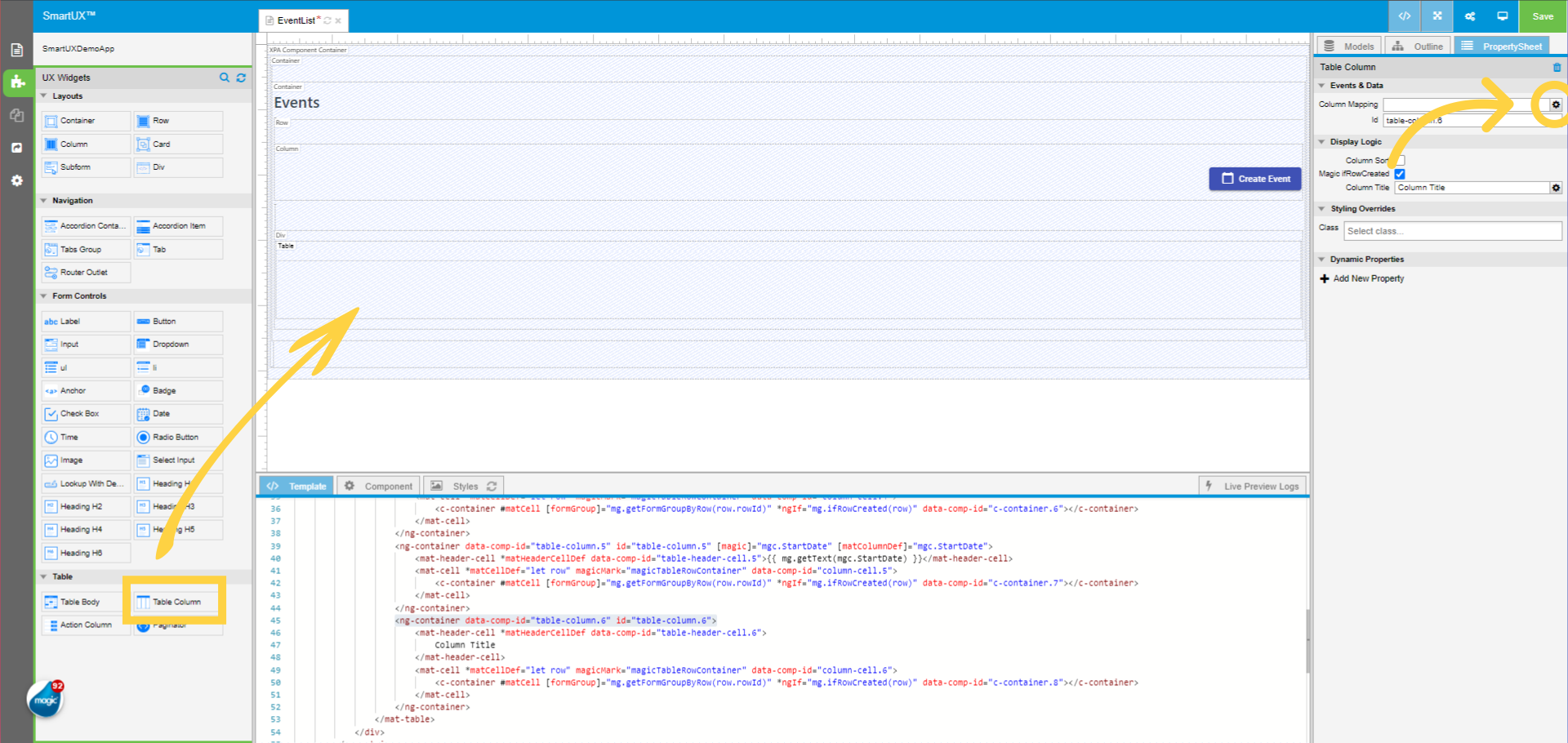 Drag and Drop the Sixth Column for “EndDate”