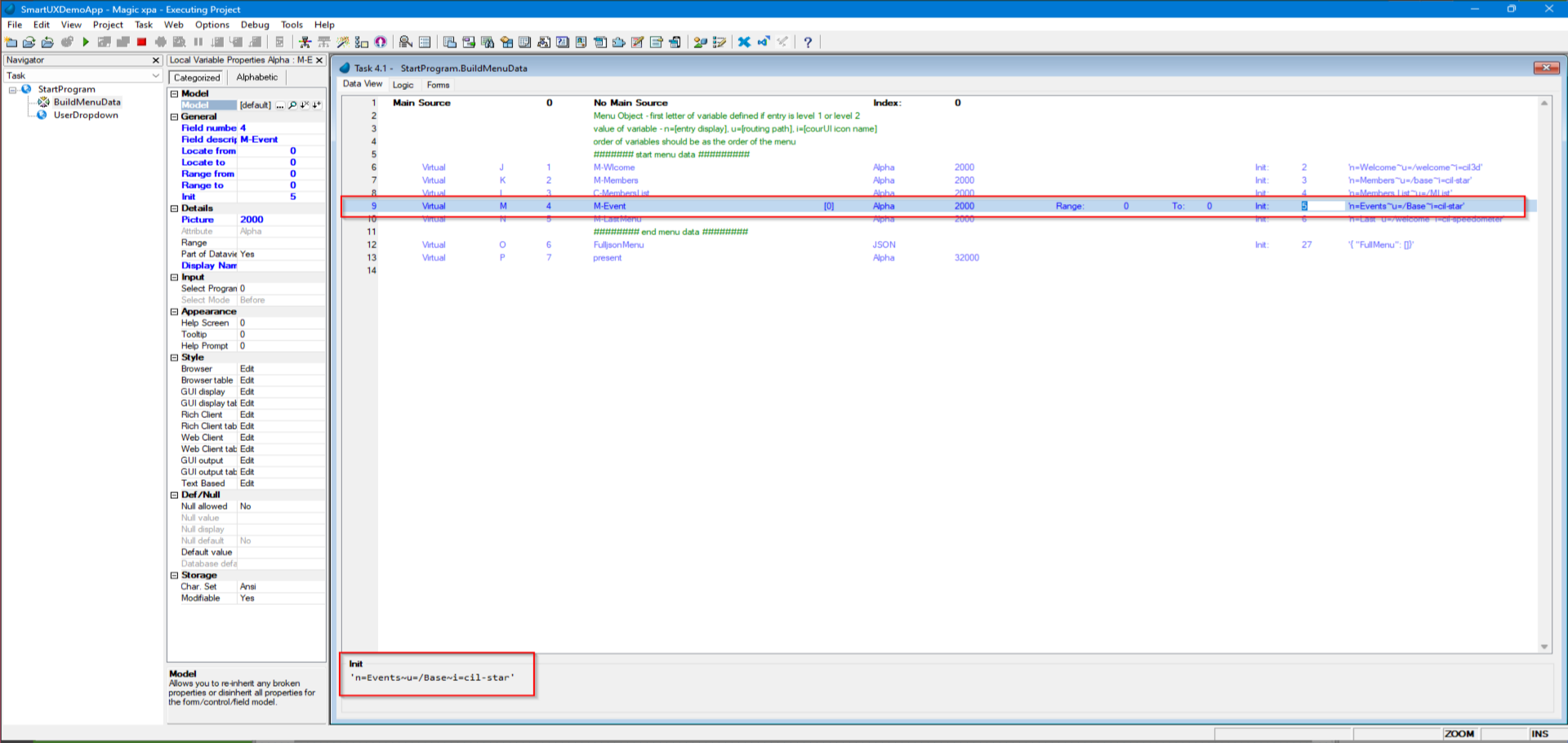 Create a Virtual variable for Sidebar Menu