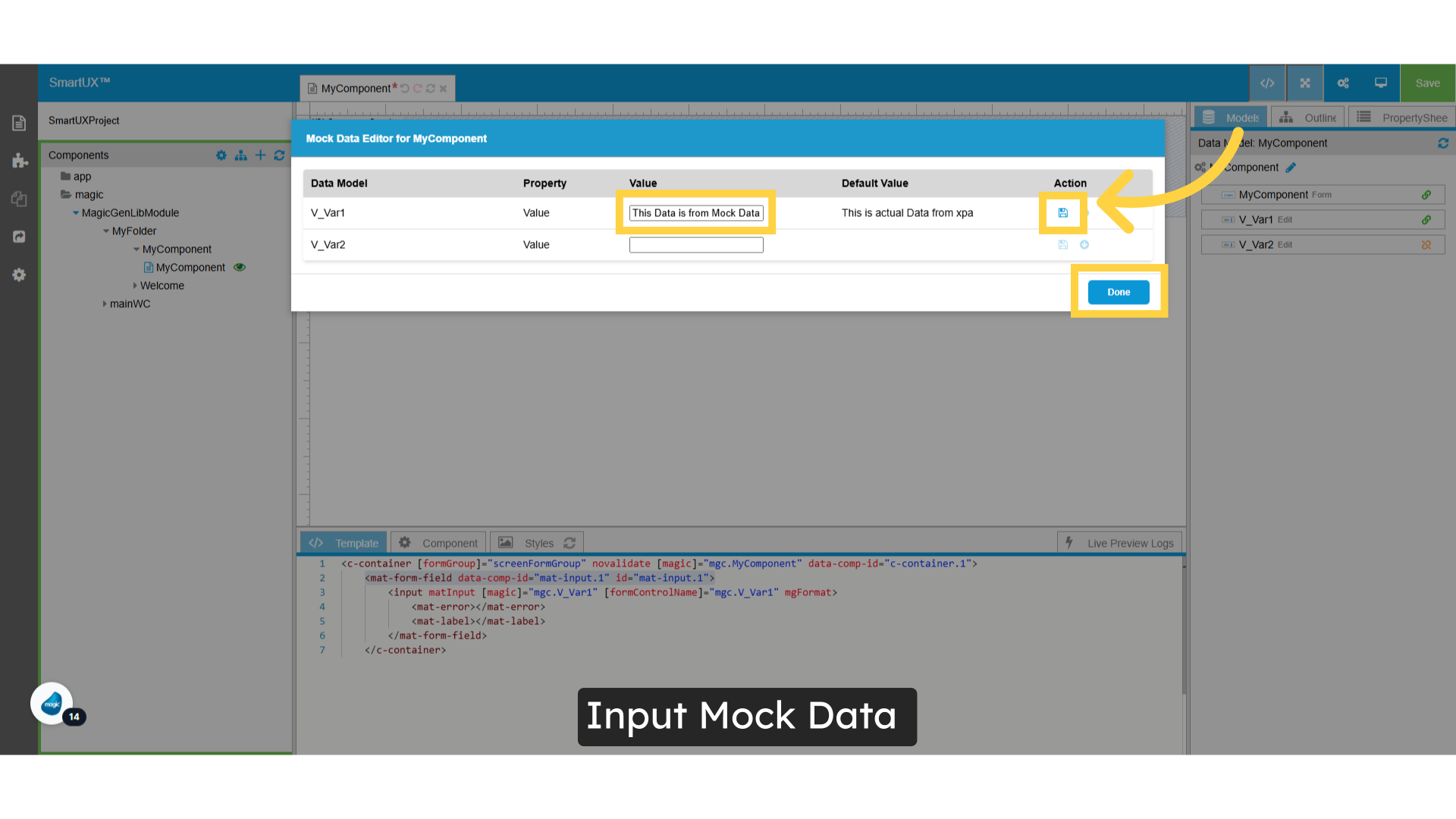 Input Mock Data