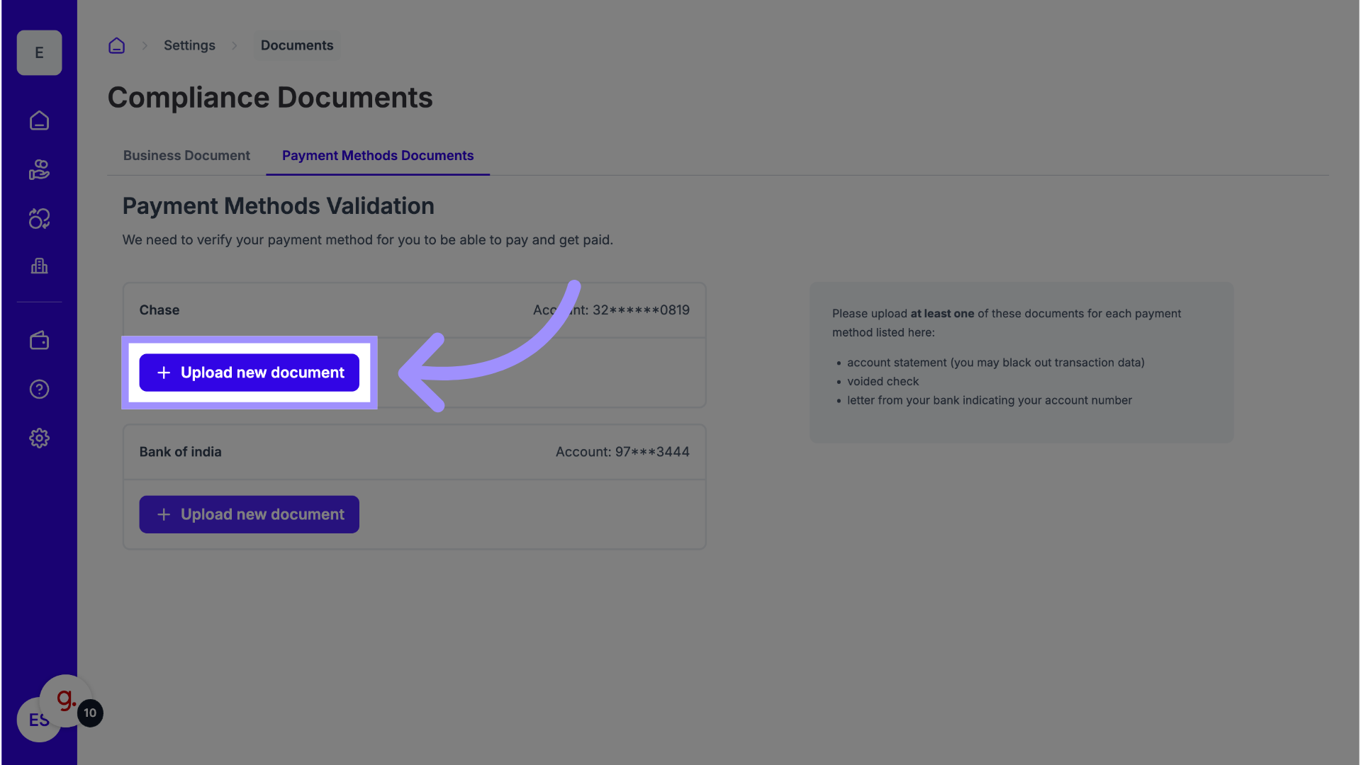 Upload New Document
