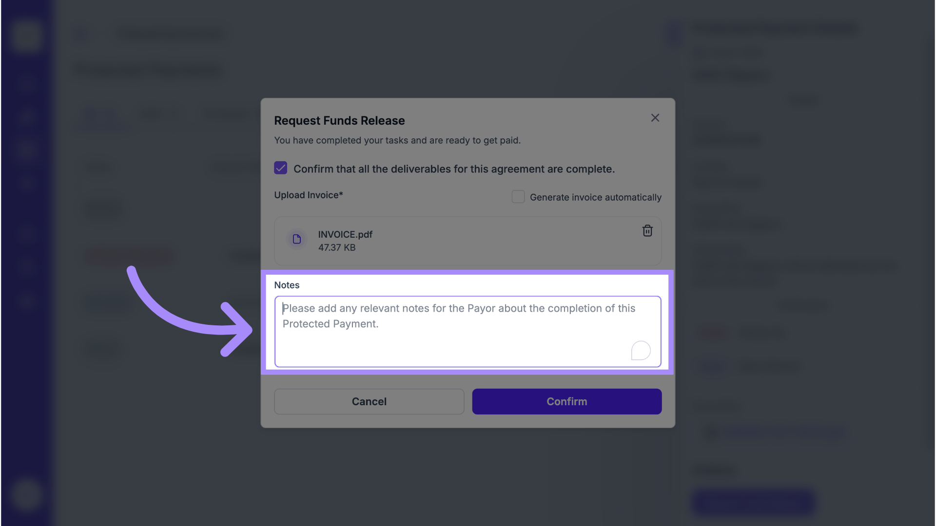 Add Additional Notes