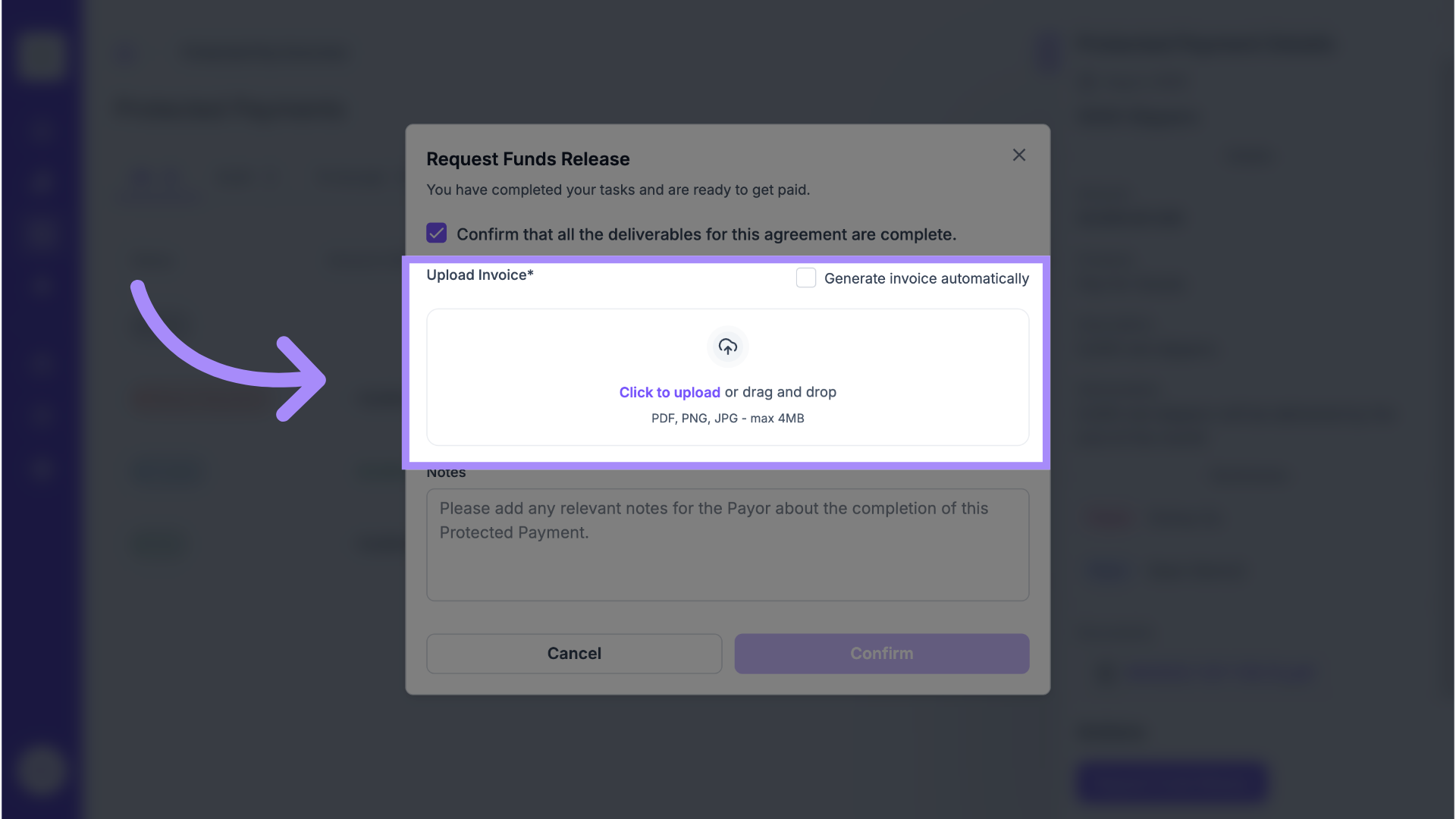 Upload Invoice
