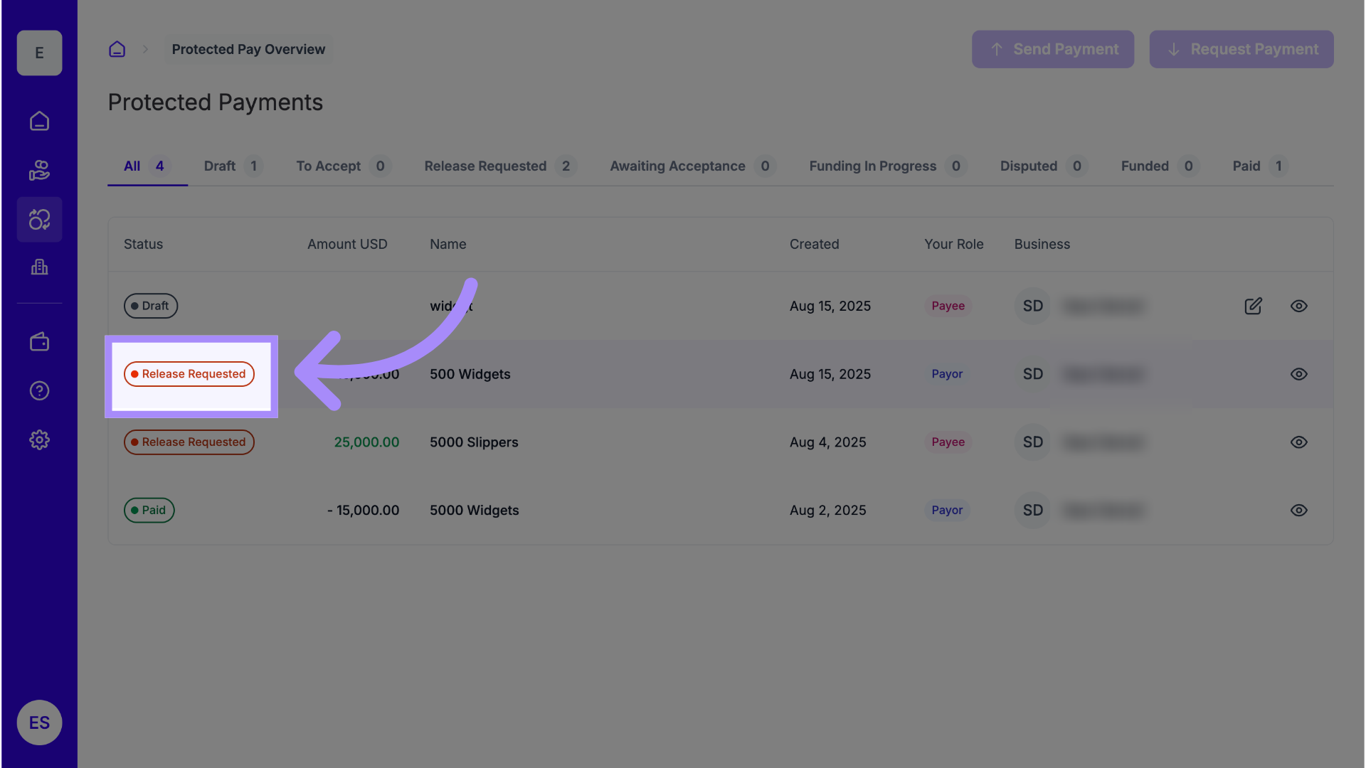 Locate Awaiting Release Status