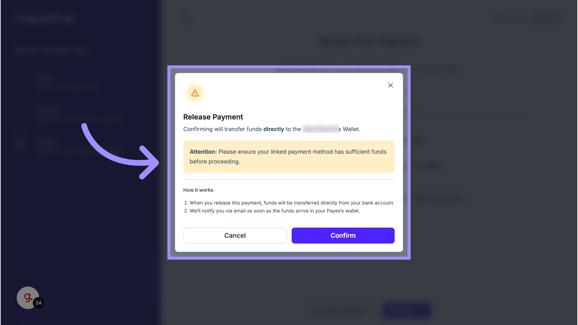 Click 'Confirm'