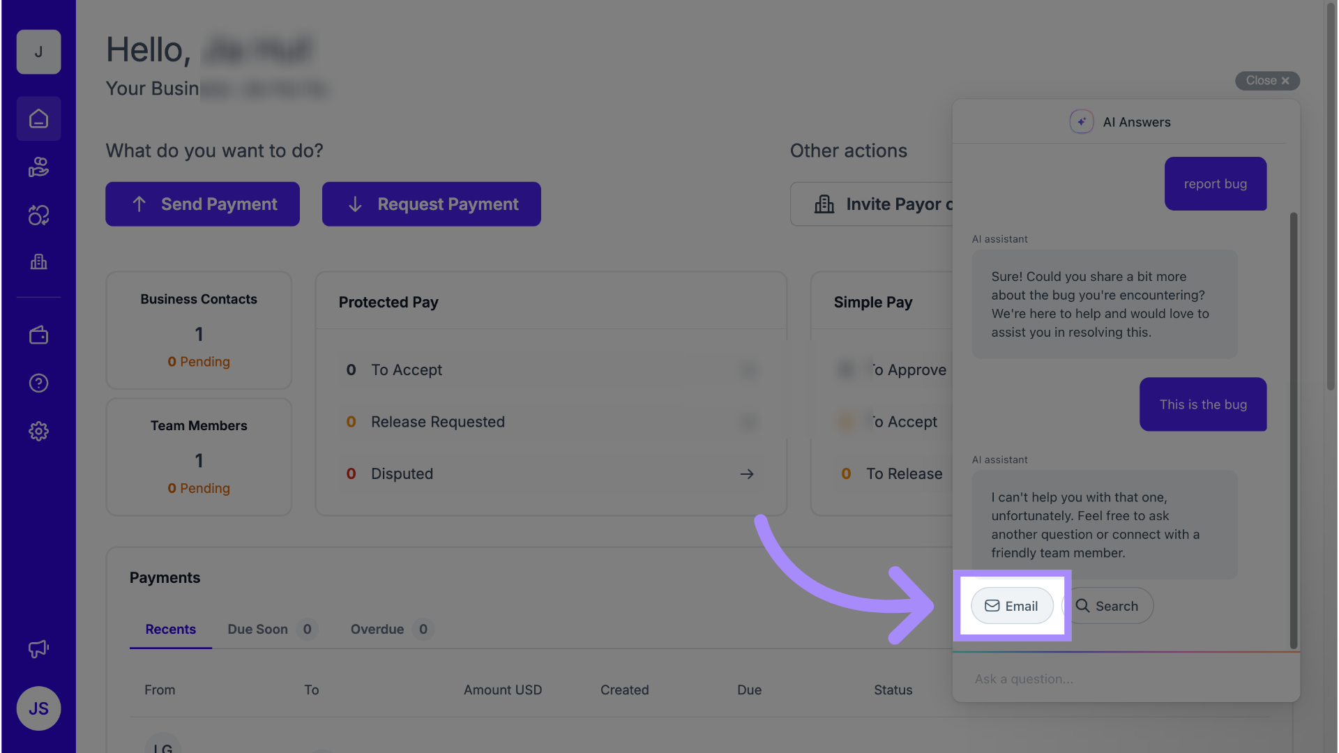 Click 'Email'