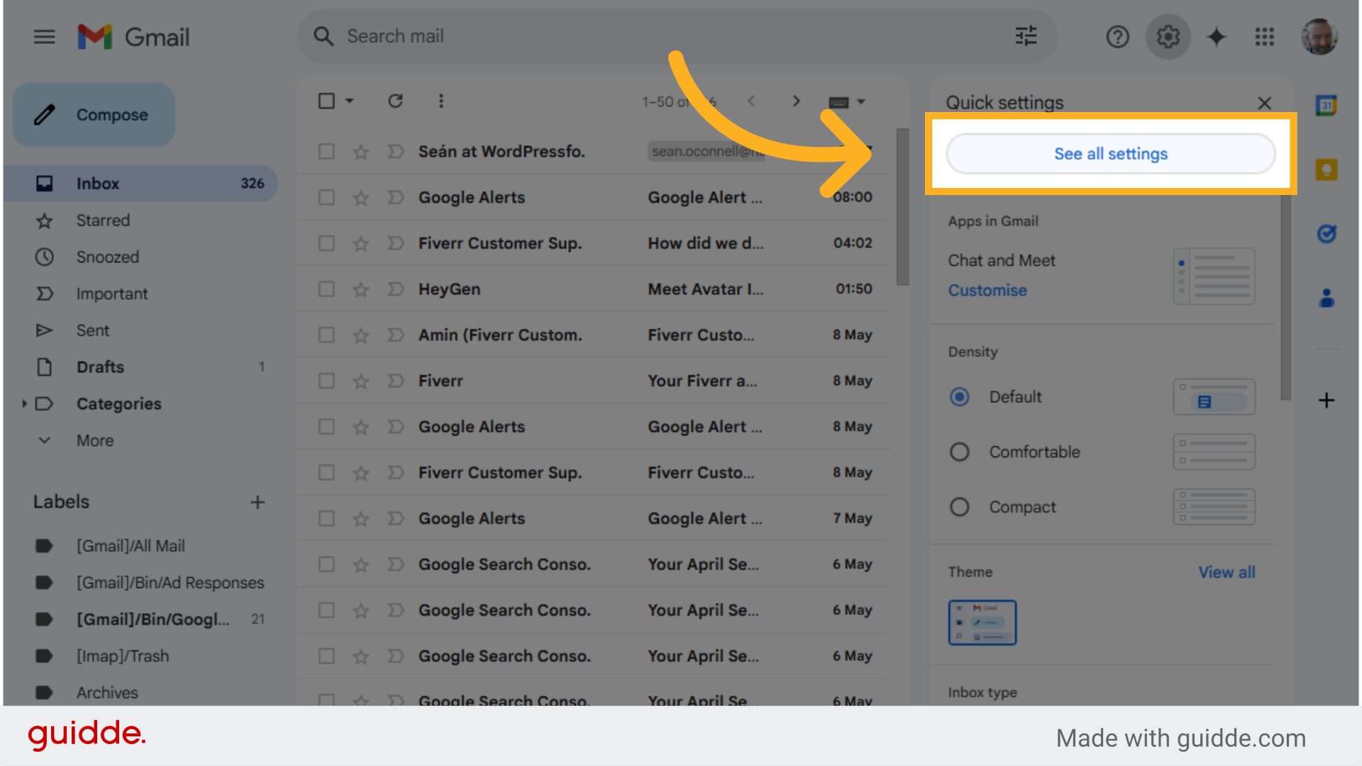 Click 'See all settings'