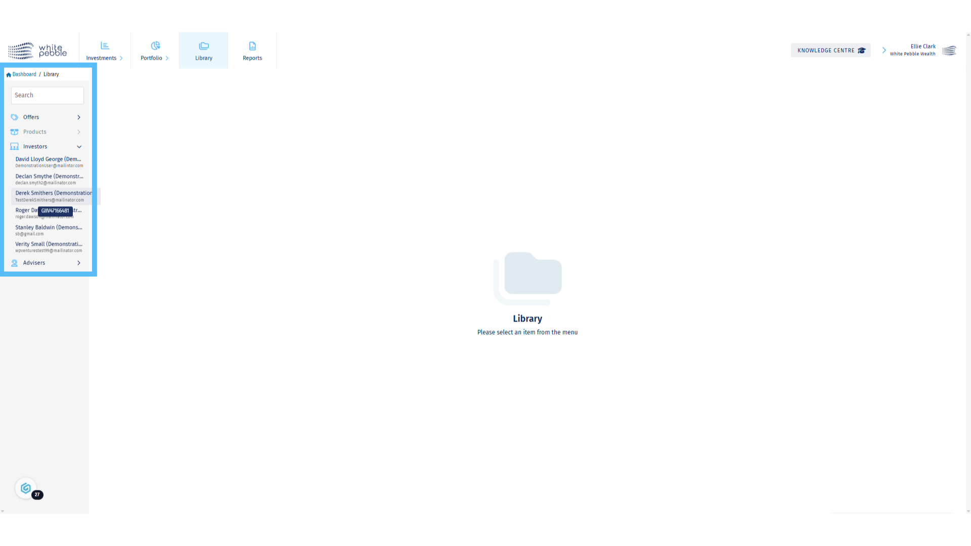 Select the Client
