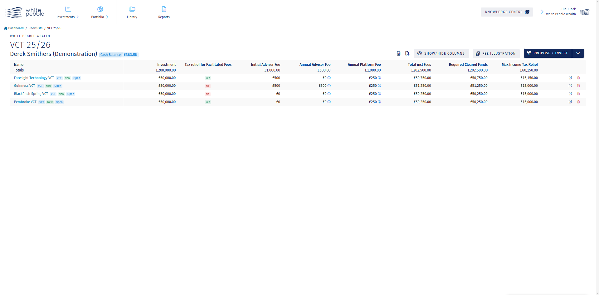 Request another 'Fee Illustration'