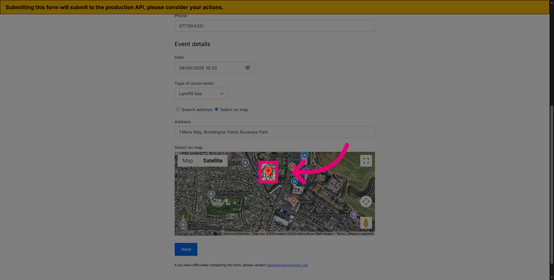 Confirming the Address