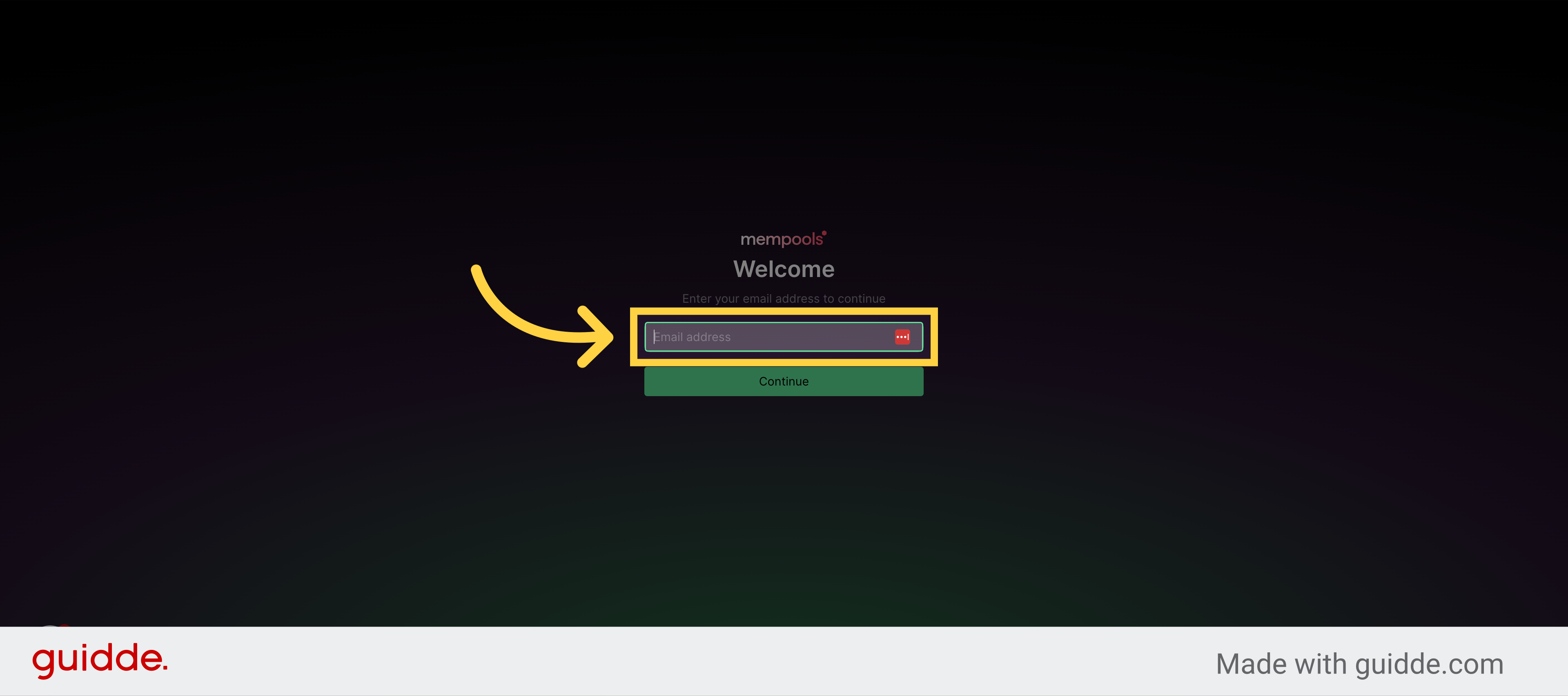 Add your email address