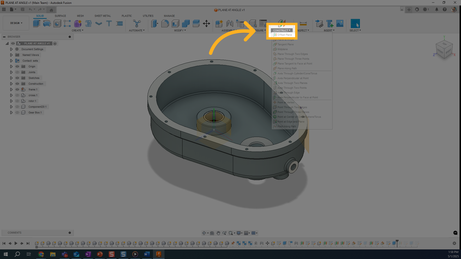 Click 'Design Toolbar - Construct'