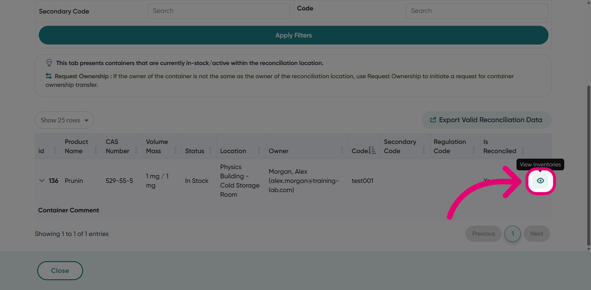 Click 'View inventories'