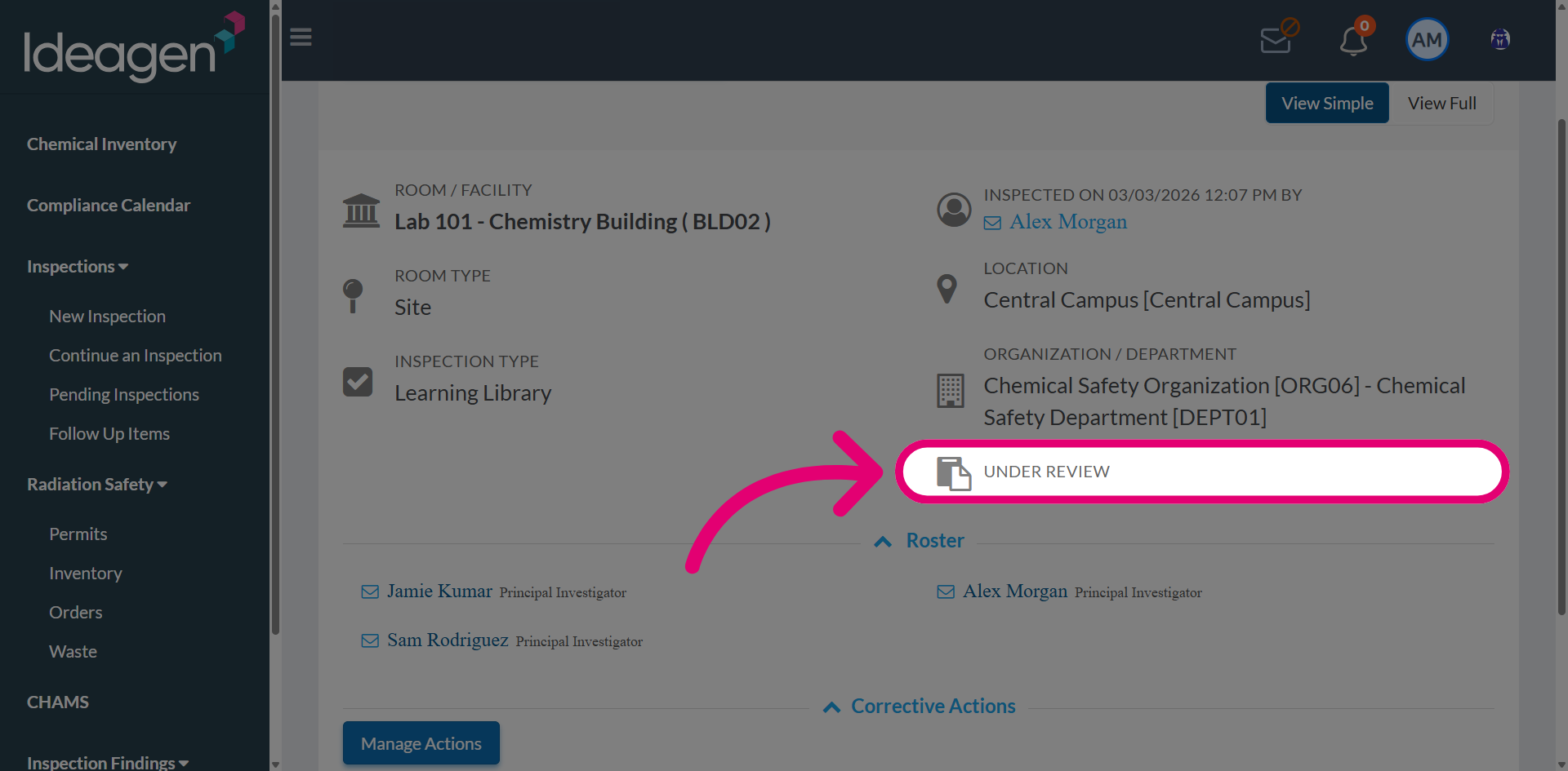 Access Review Status