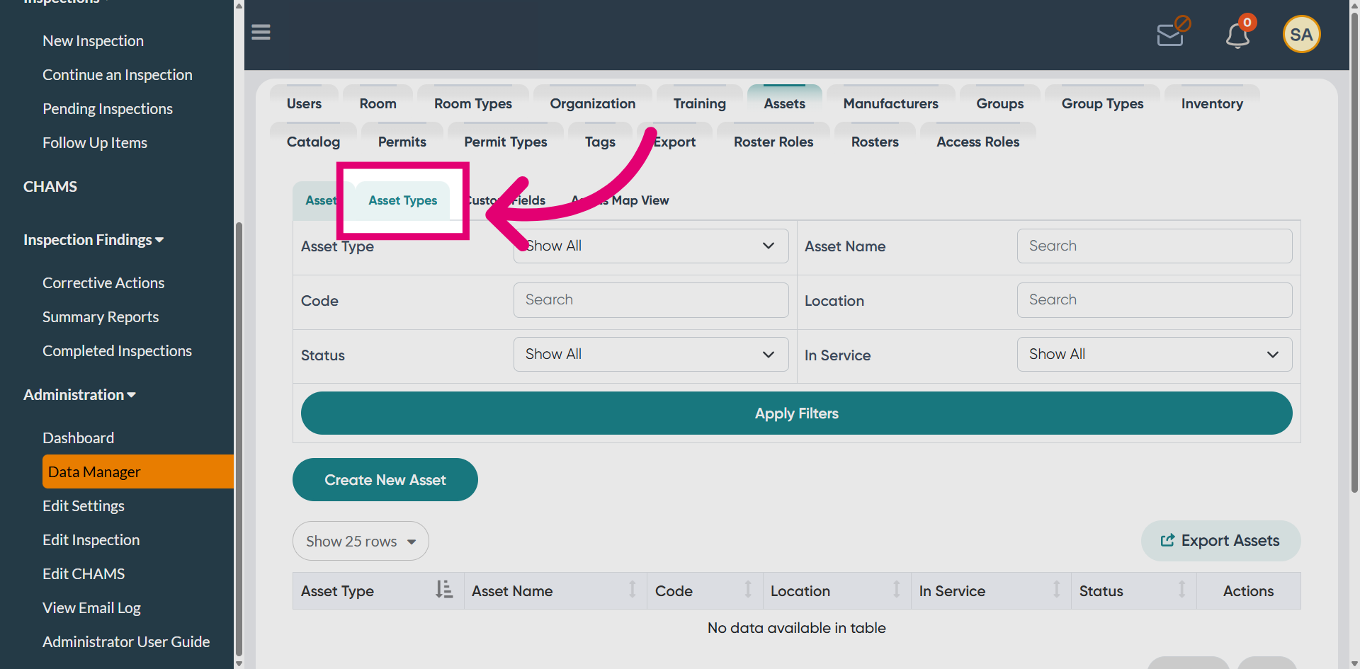 Access Asset Types