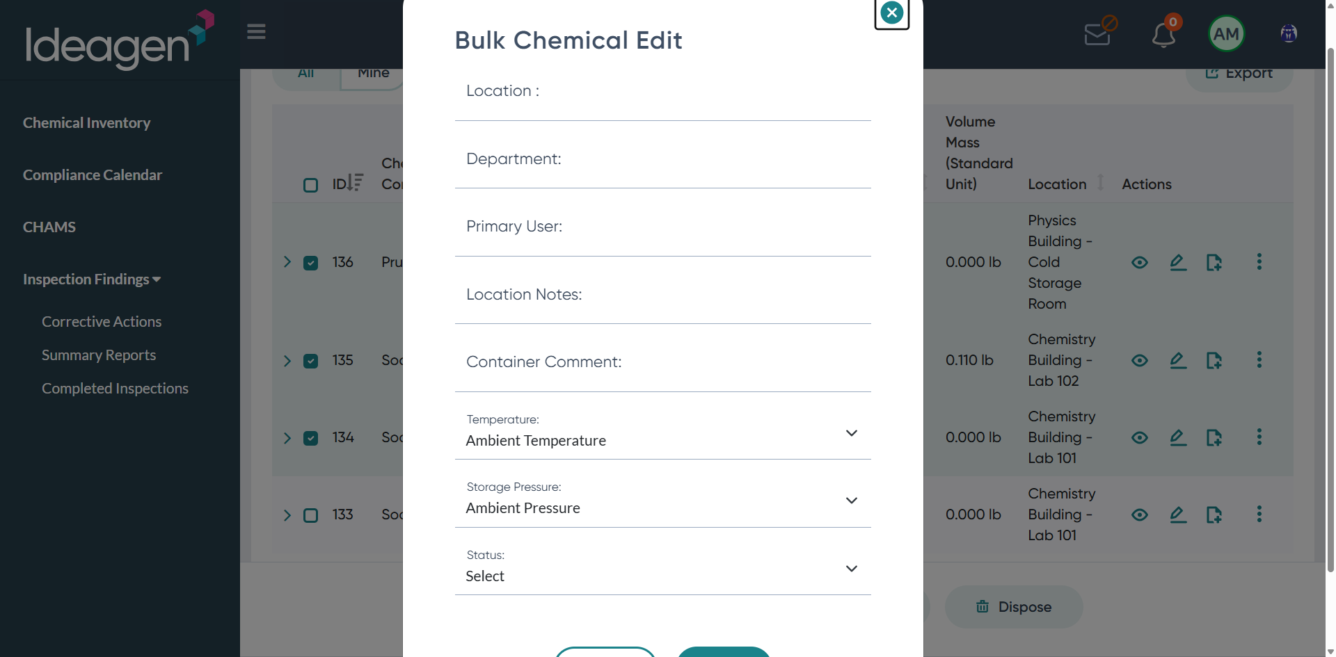 View Bulk Edit Interface