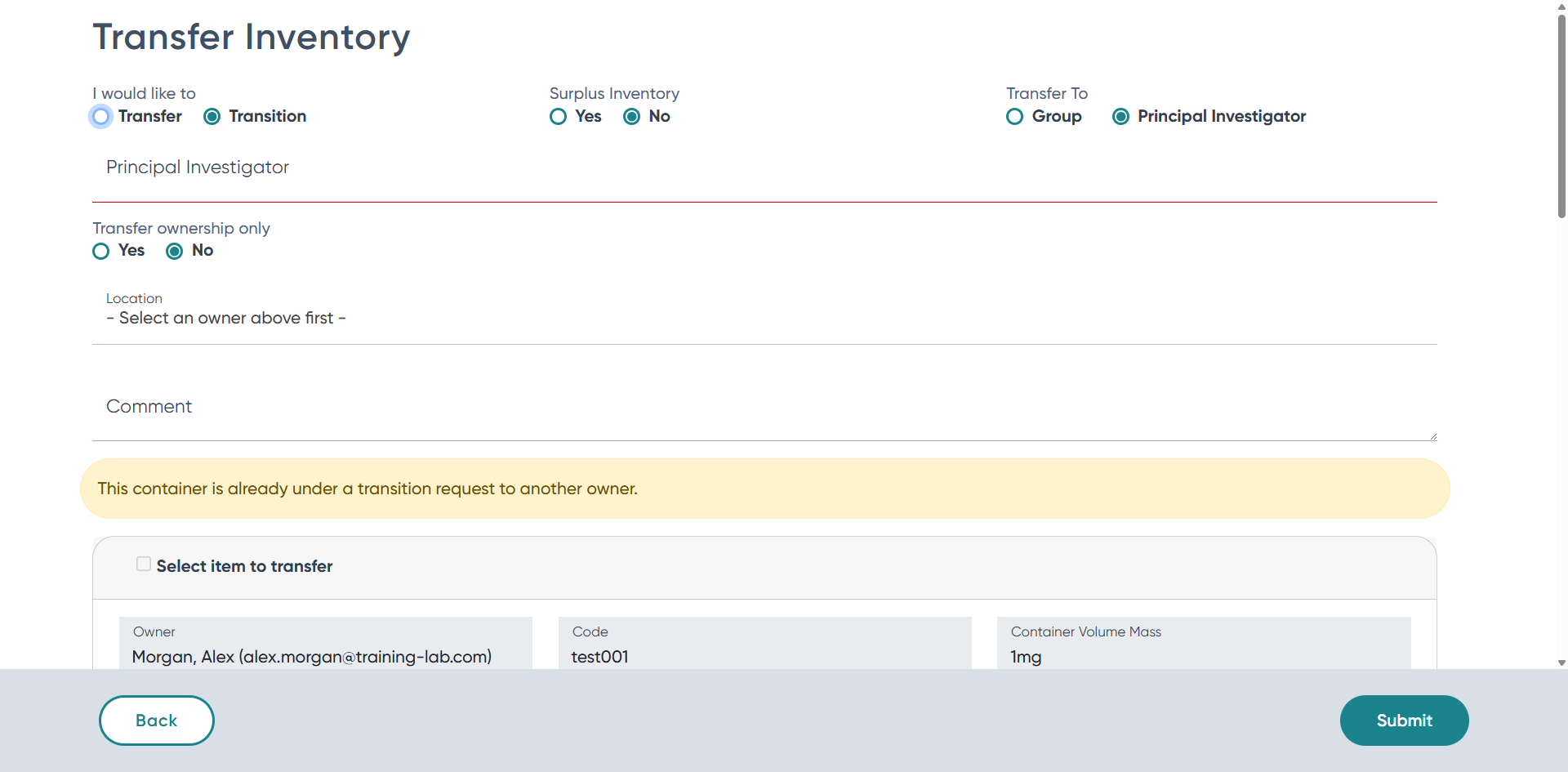 Review Transfer Options