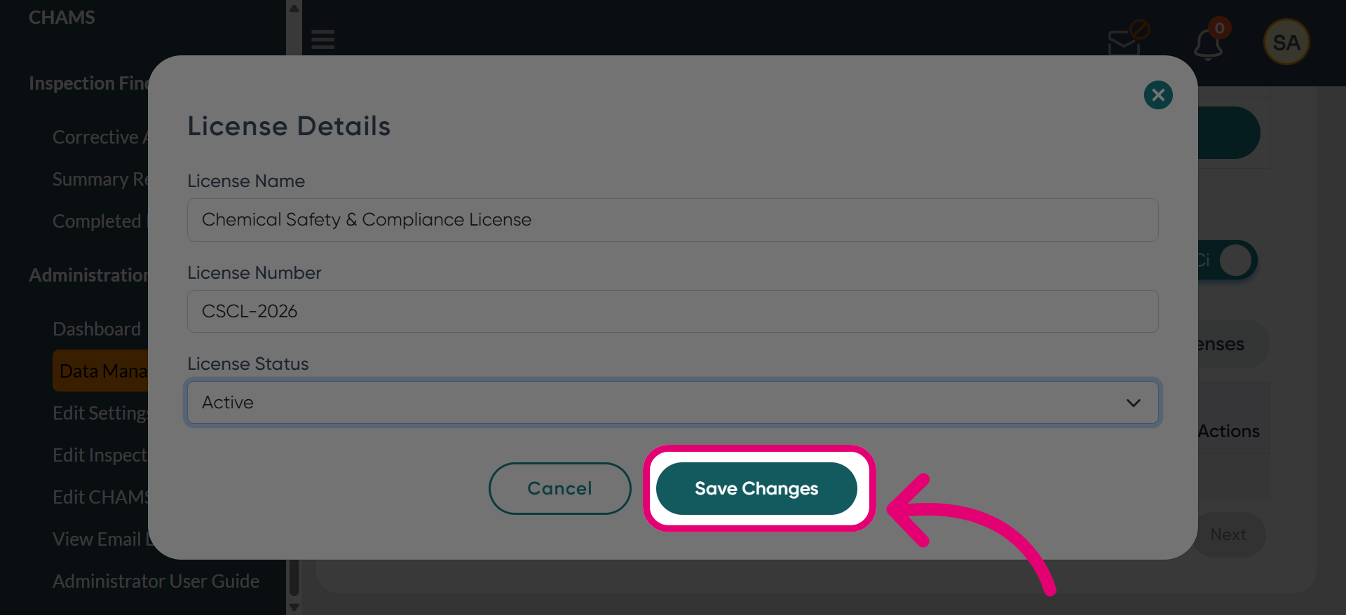 Click 'Save Changes'