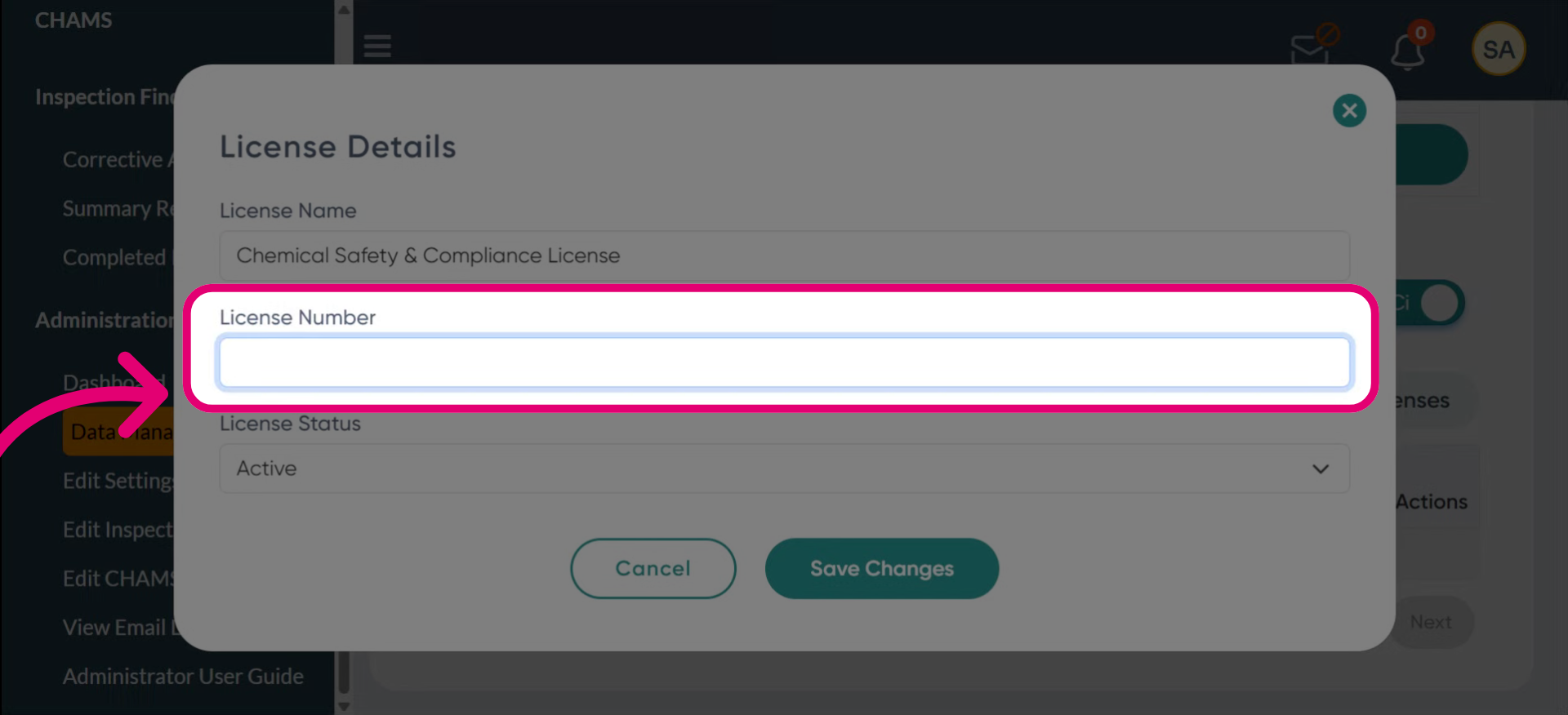 Enter a licence number