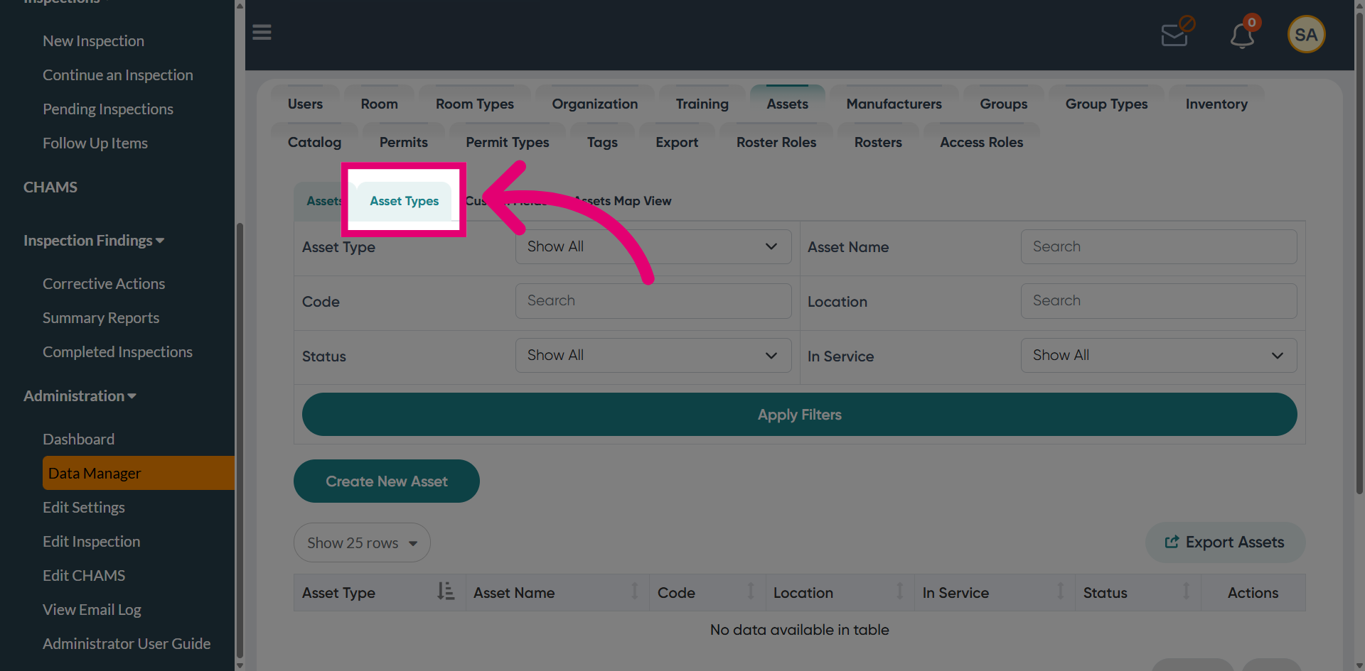 Select Asset Types
