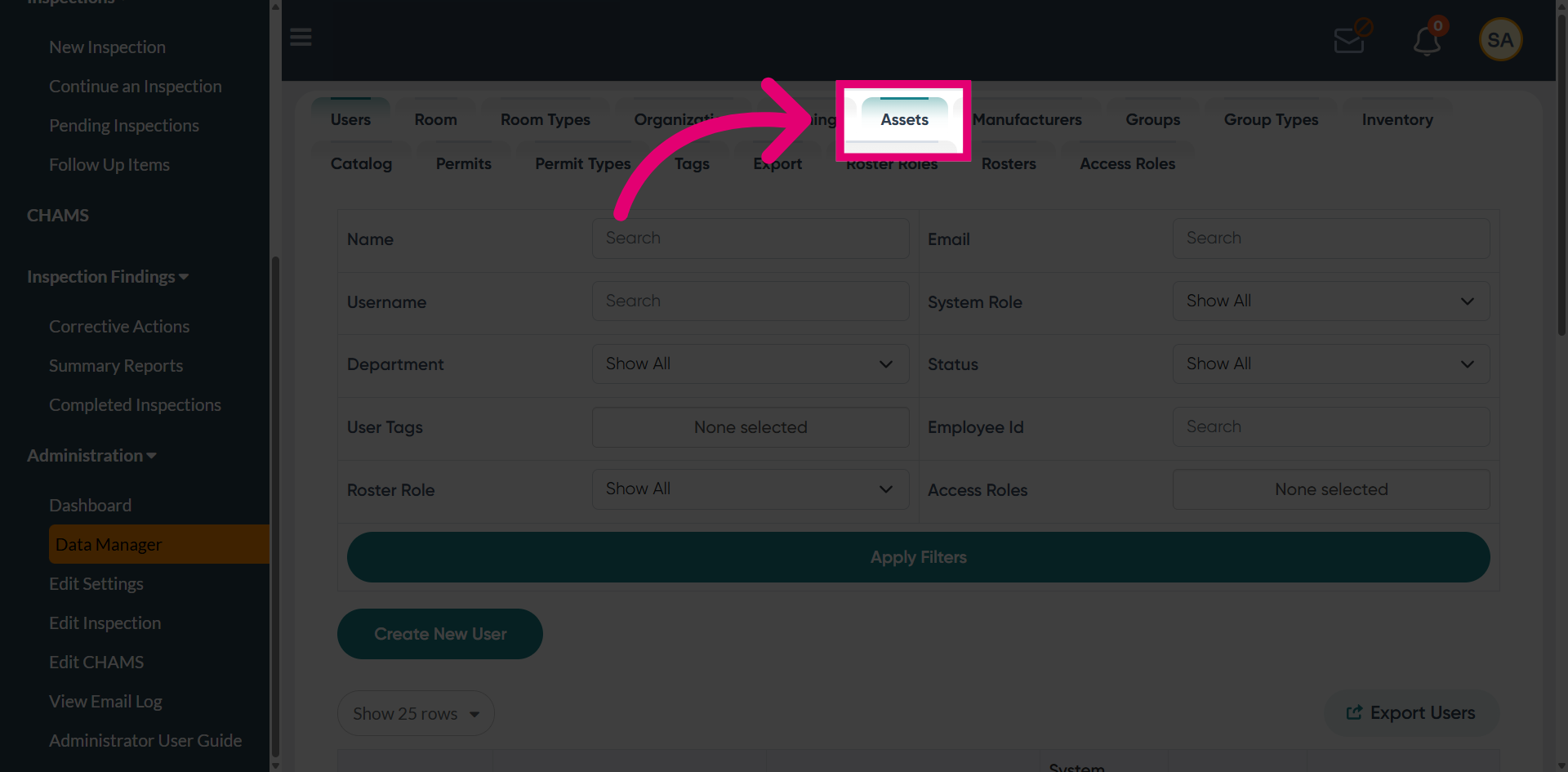 Access Assets Section