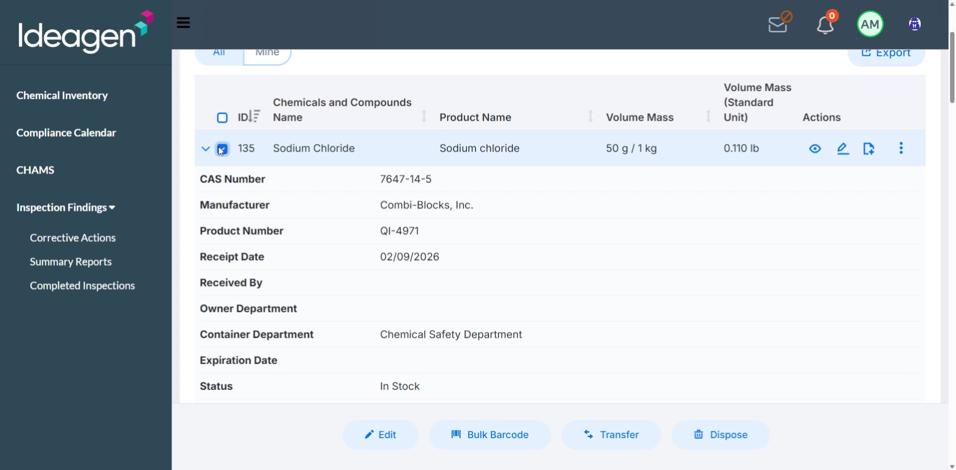 Enter Bulk Action Quantity