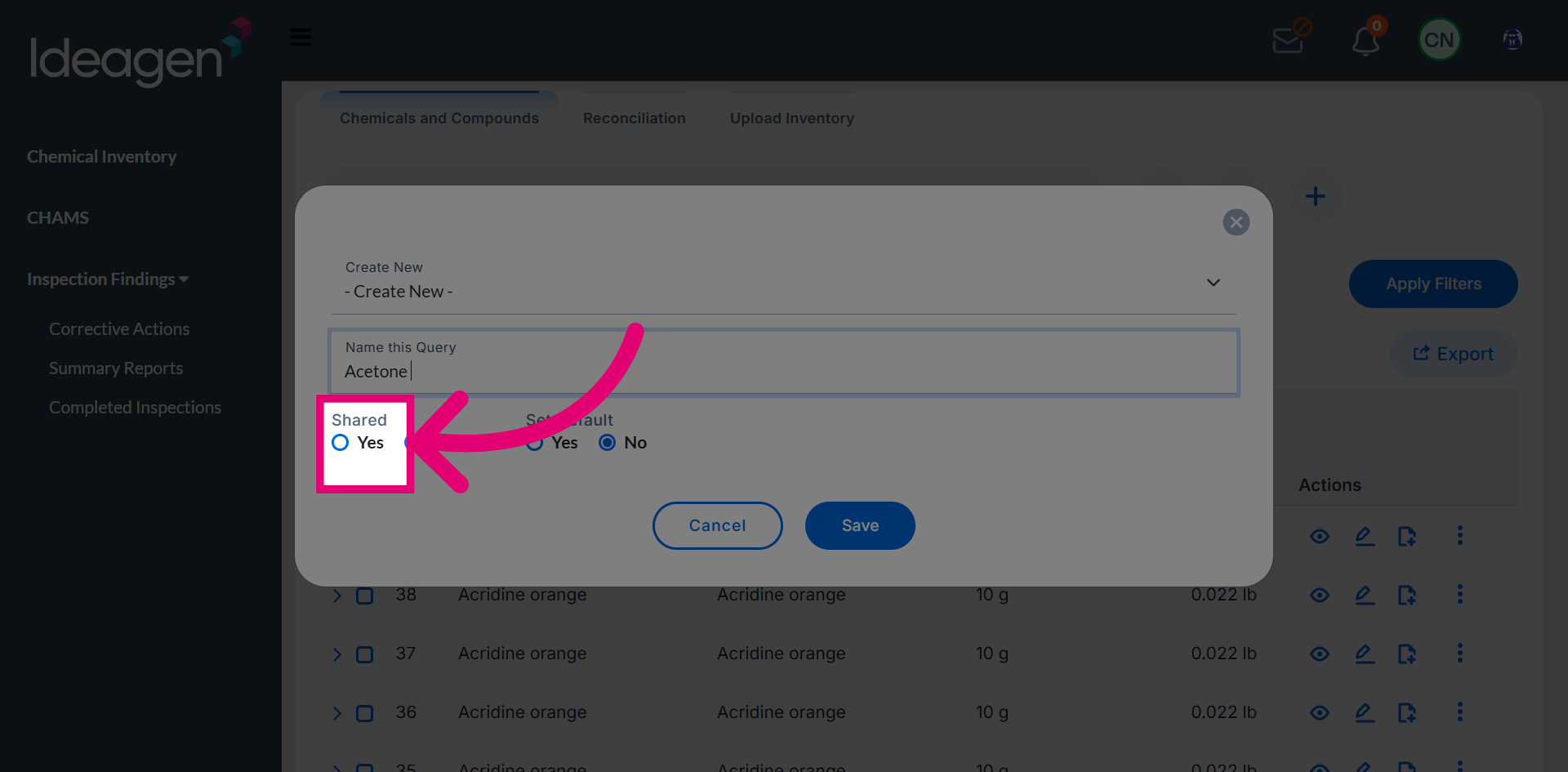 Using Shared Filters