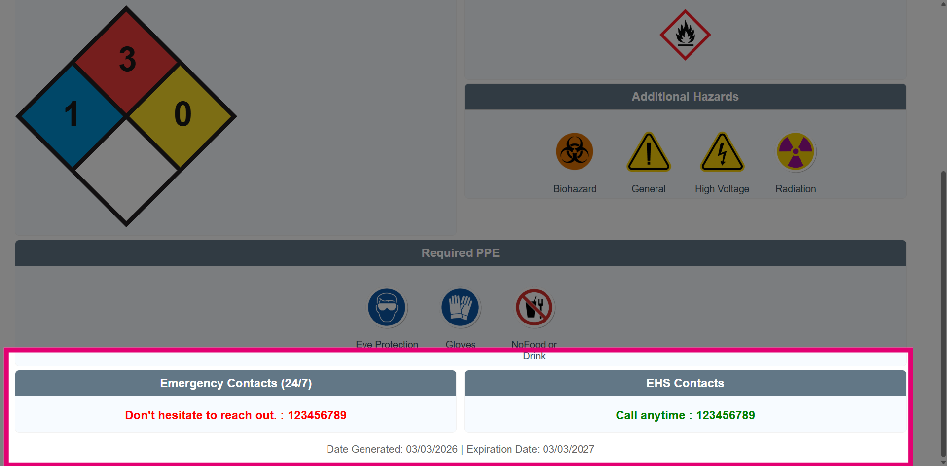 Access Emergency Contacts