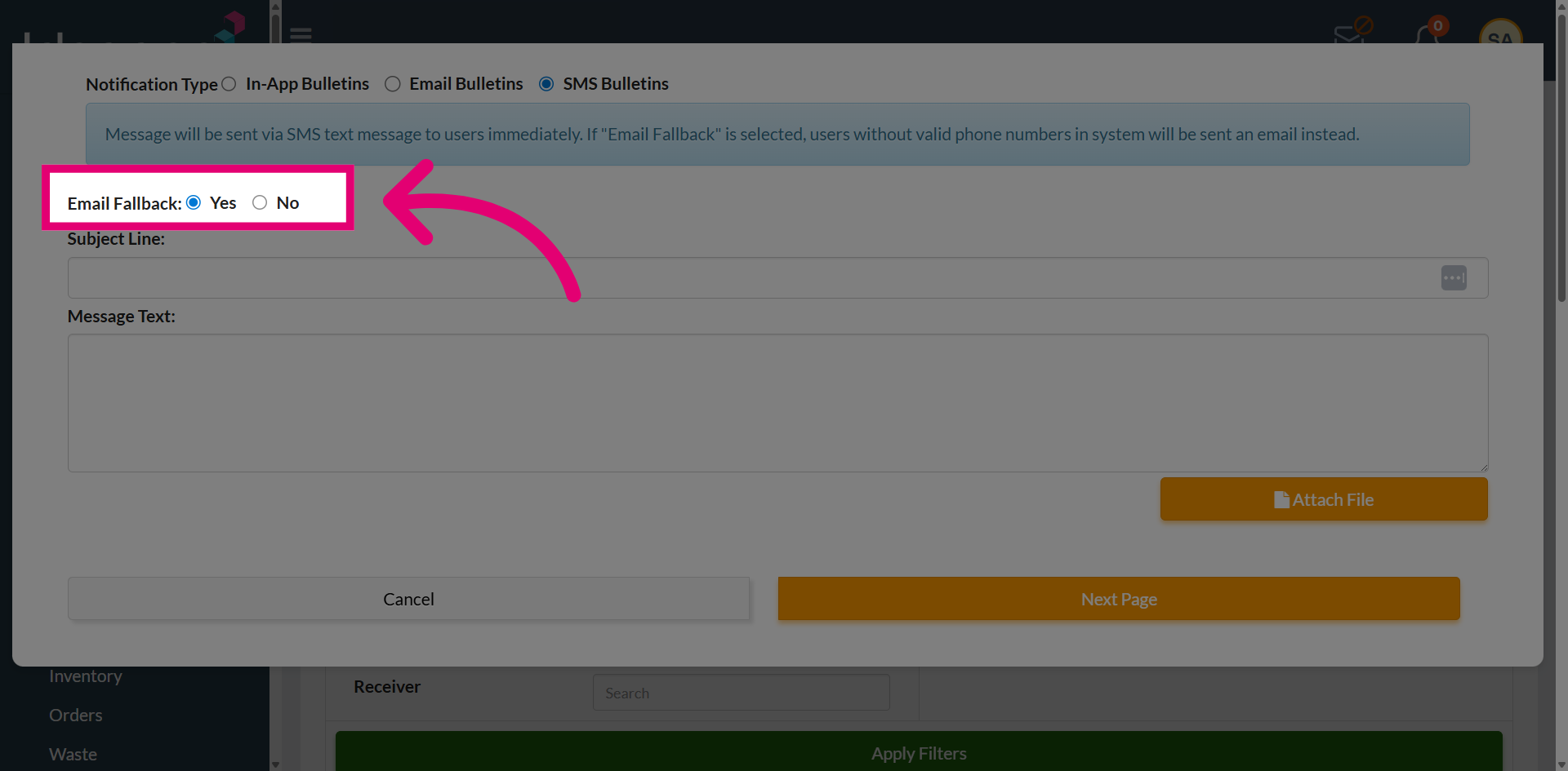 Email Fallback