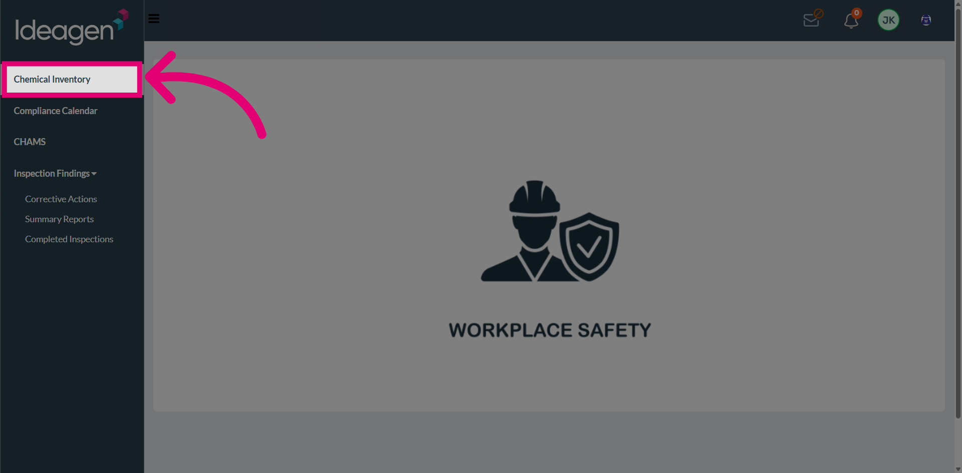 Navigate to Chemical Inventory