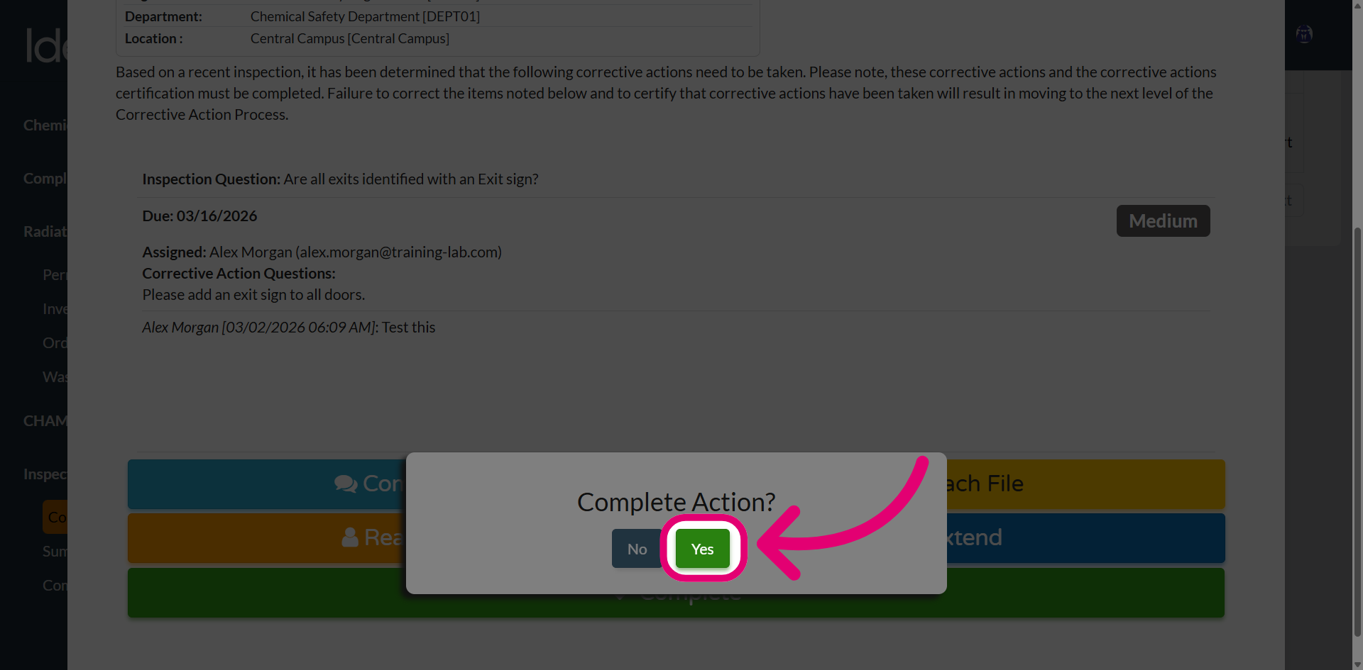 Click 'Yes'