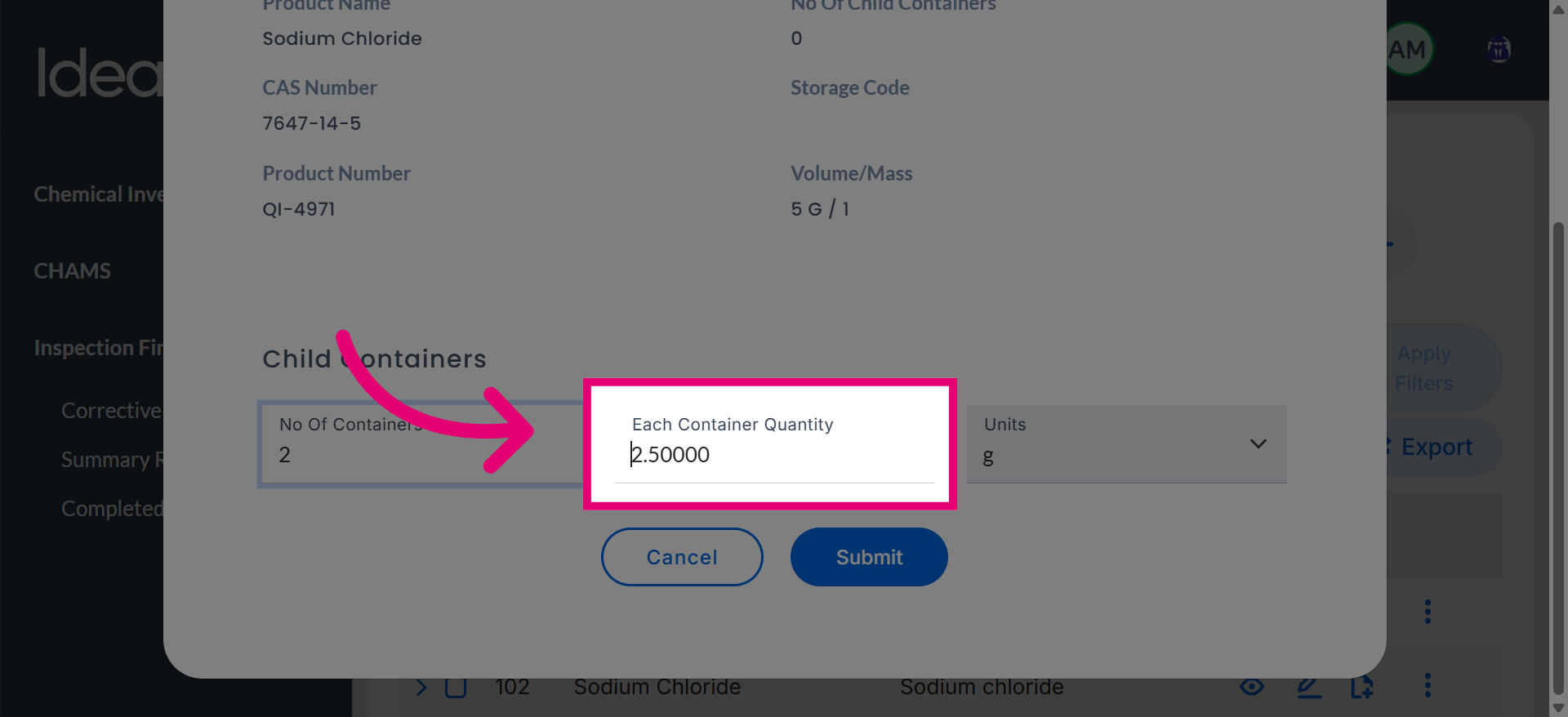 Access Container Quantity Again