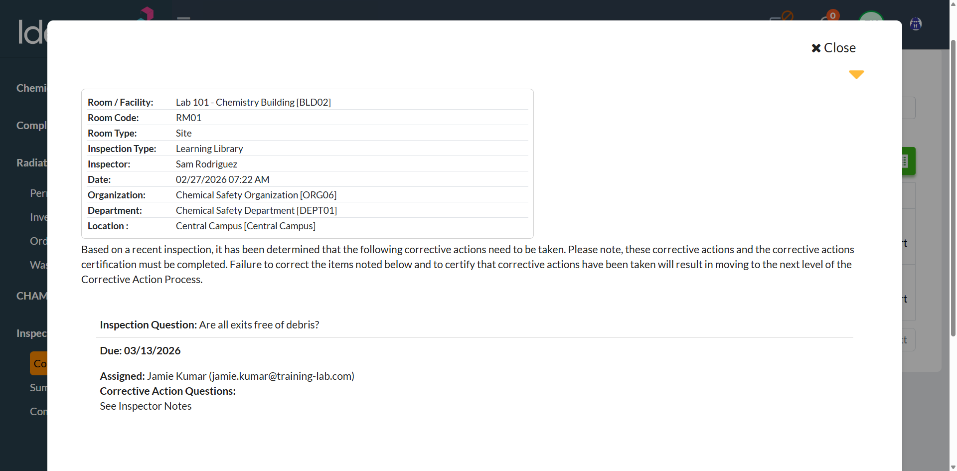 Review Corrective Actions Overview