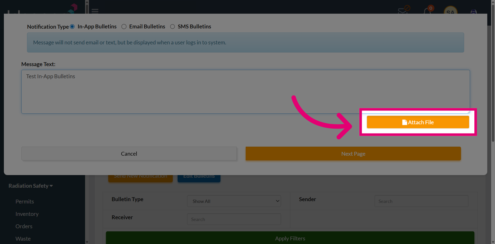 Attach Supporting File