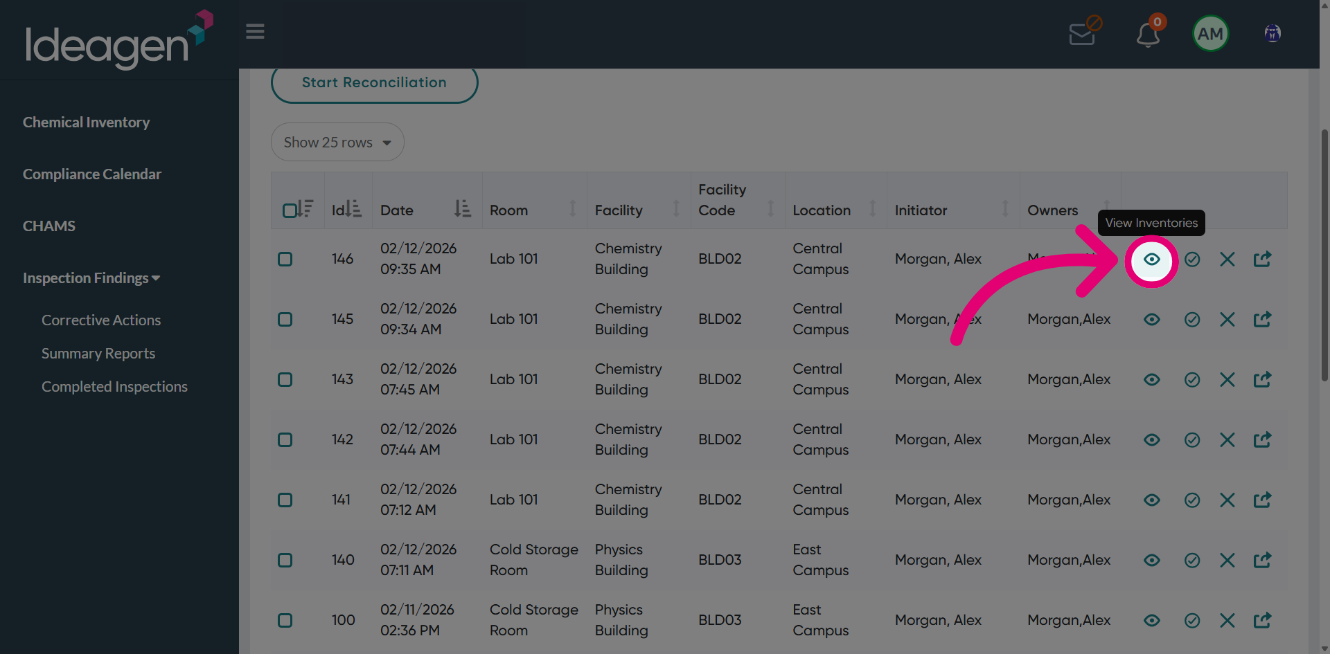 Click 'View Inventories'