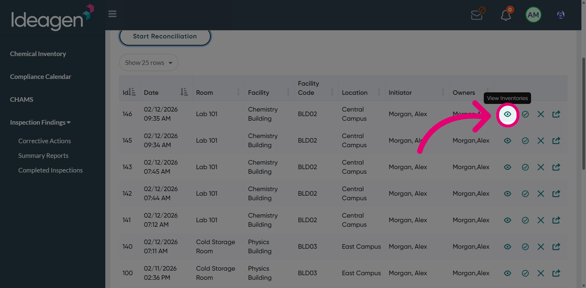 Click 'View Inventories'