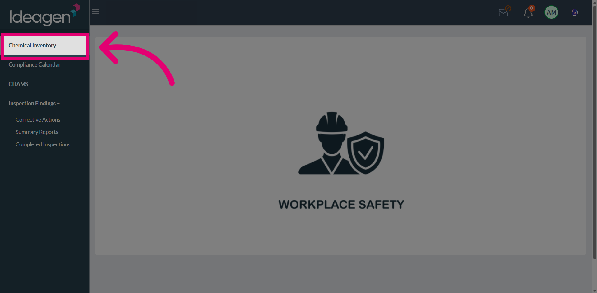 Navigate to Chemical Inventory